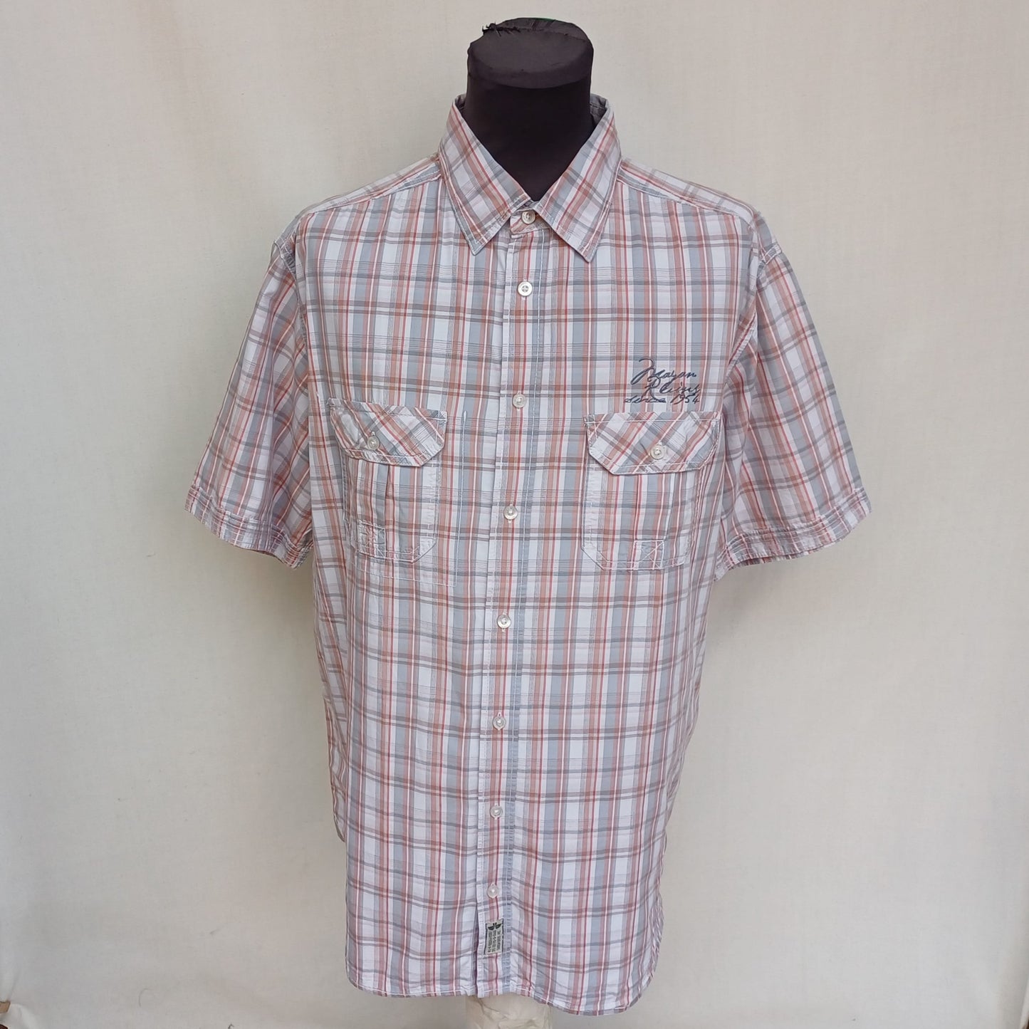 Lot Of 3 Engbers 100% Cotton Button-Up Check Shirt Size 43-44/Mens XL Oversized