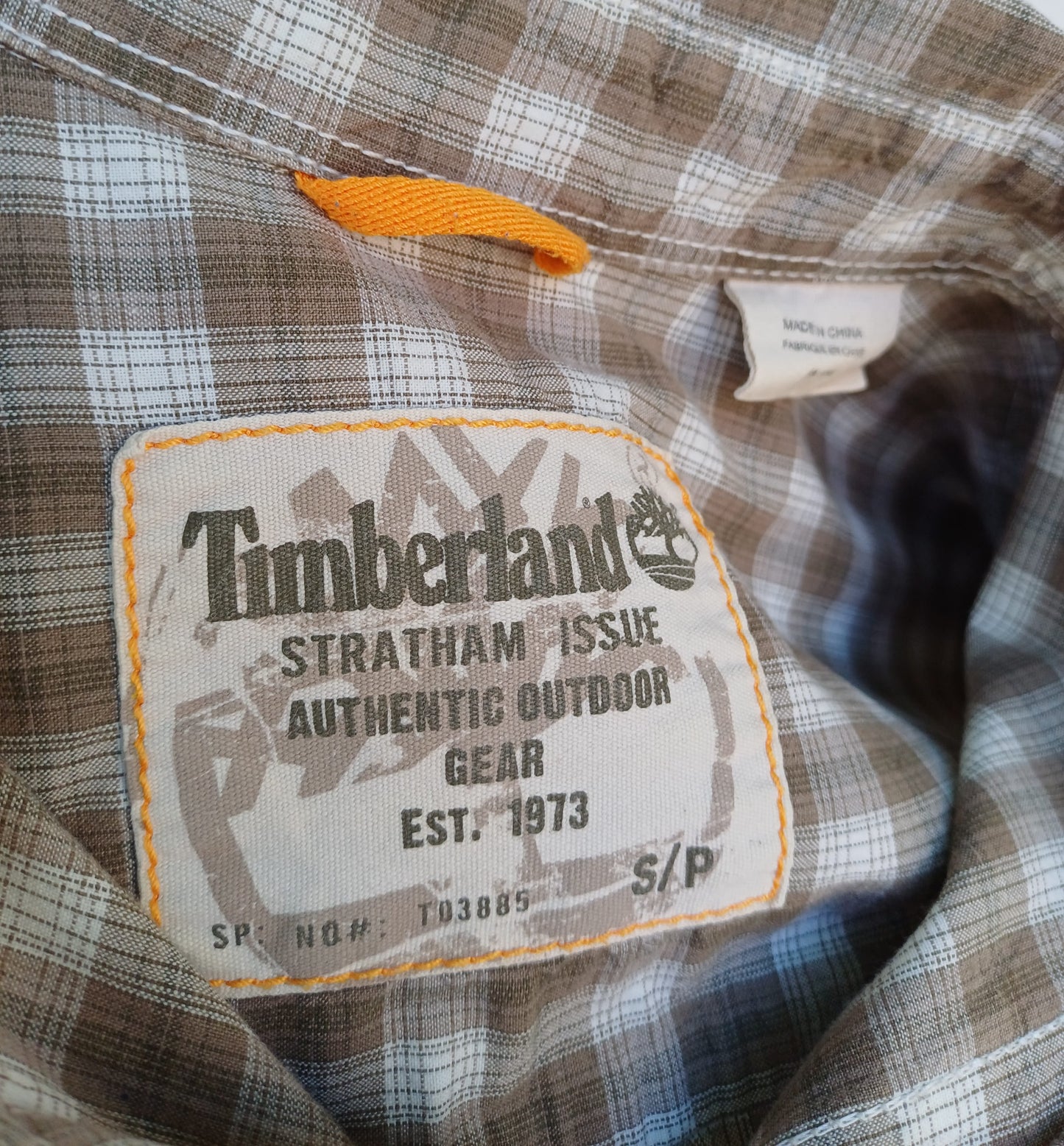 Timberland Cotton Plaid Button-Up Shirt Mens S