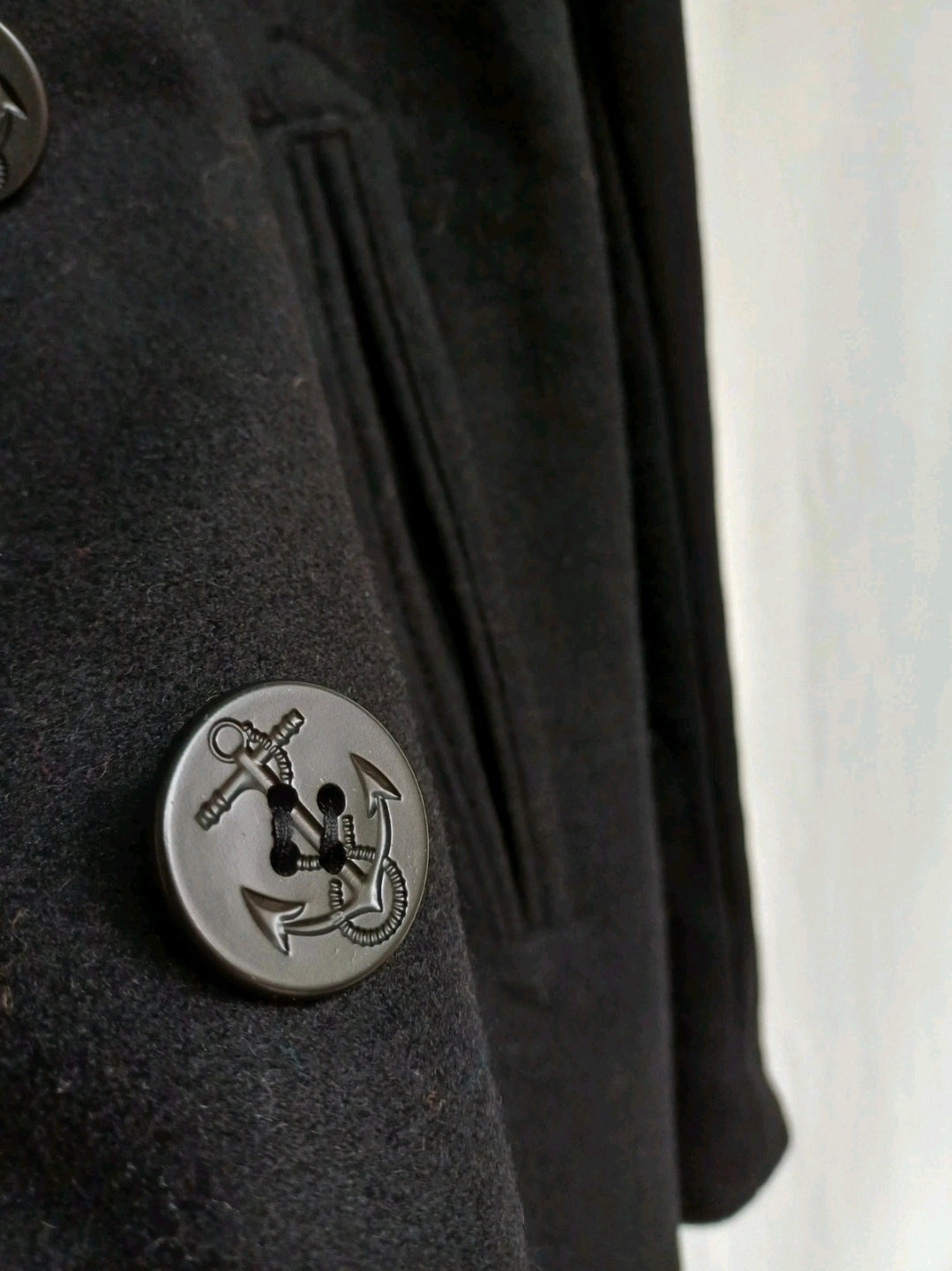 Fostex US Navy Quilted Lining Mens Wool Button Deck Jacket Coat Size XL