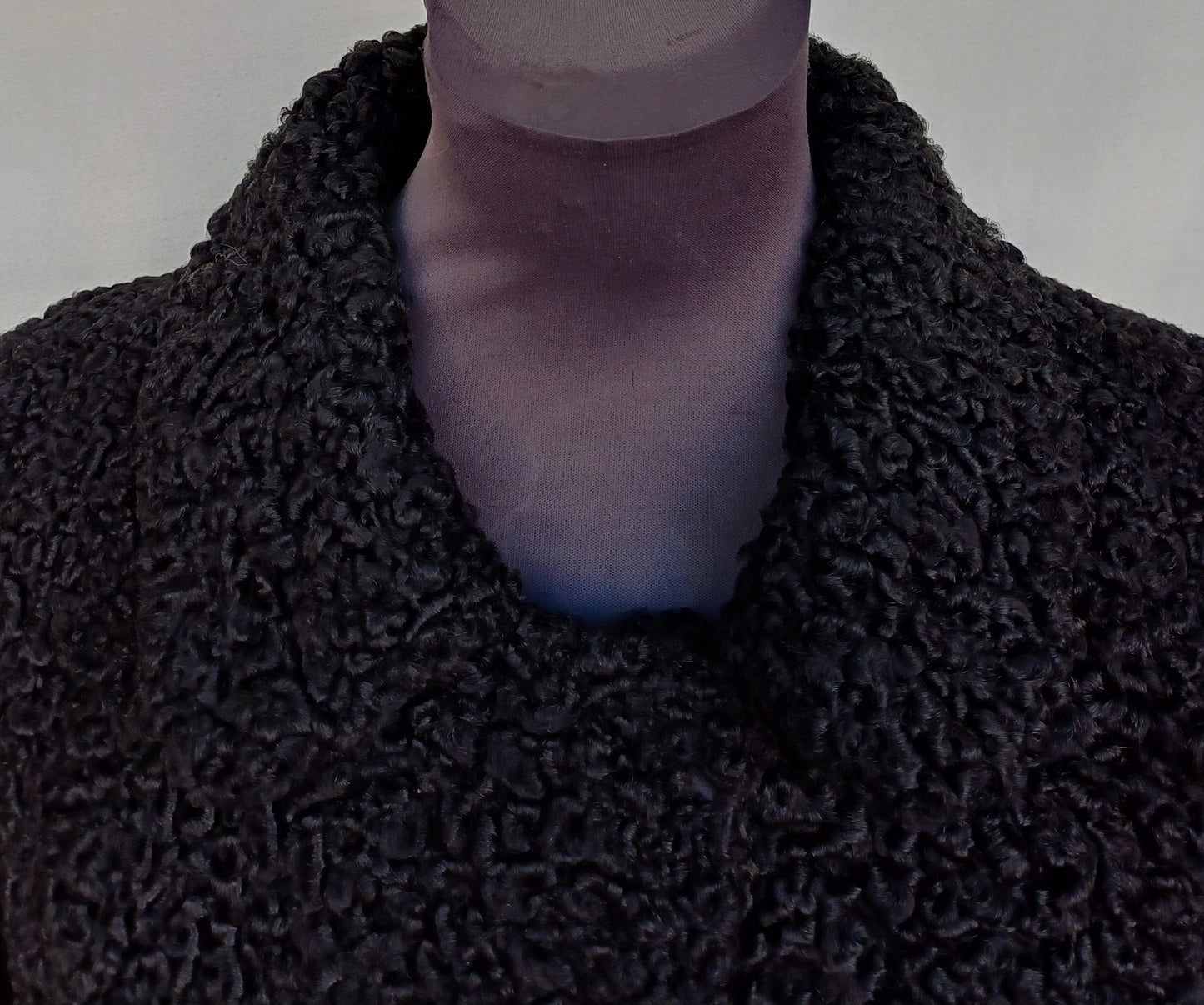 Vintage Bukhara Karakul USSR Womens Real Persian Fur Jacket Size L