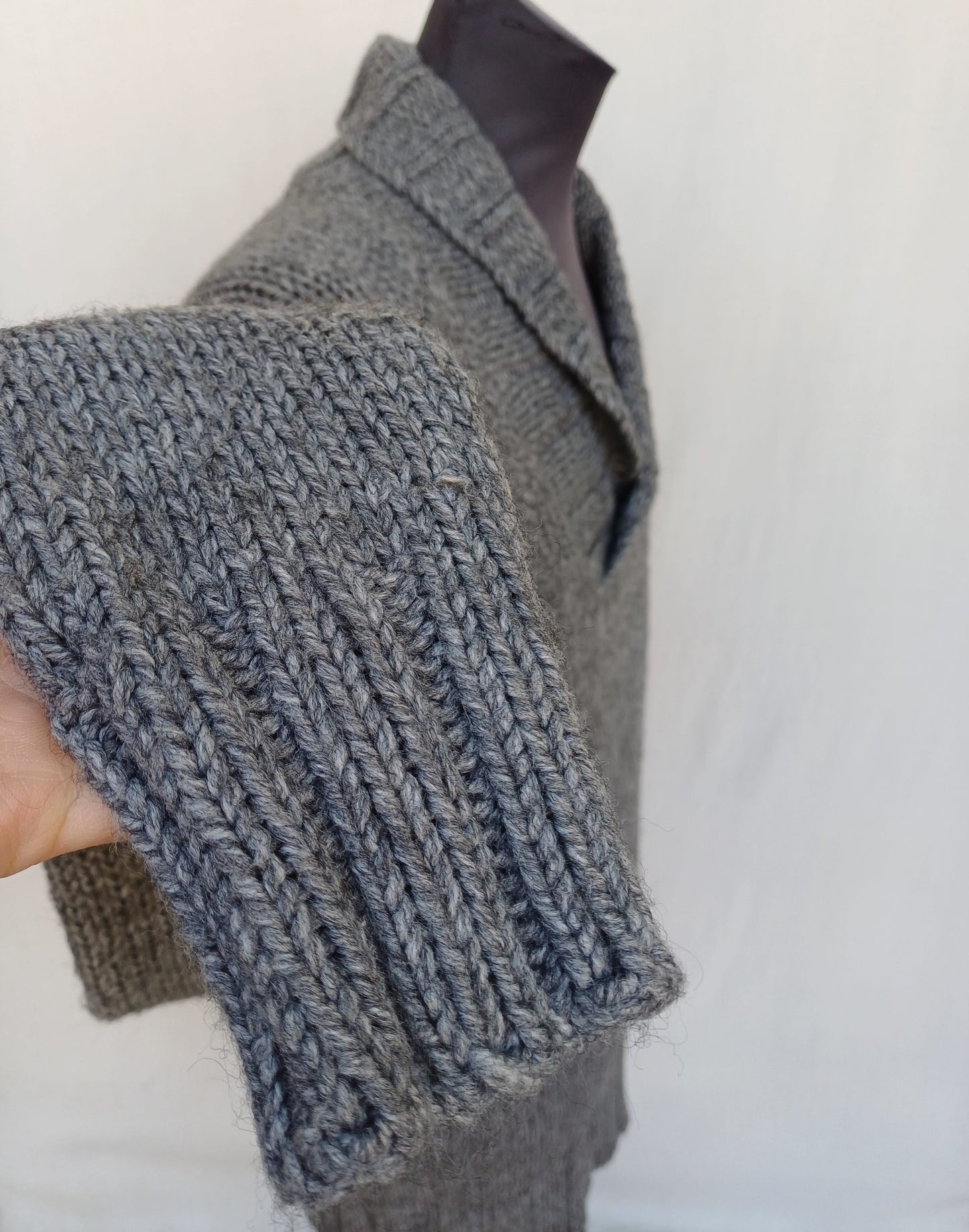 Calvin Klein Shawl Collar Acrylic/Wool/Alpaca Knit Sweater Mens S/M