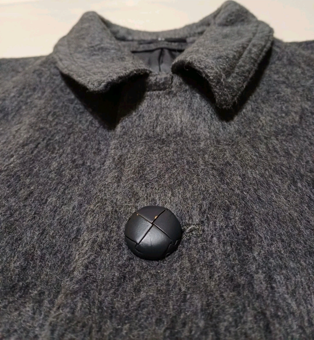 Vintage All Weather Tirol Loden Mens Wool Button Coat Long Overcoat Size 52