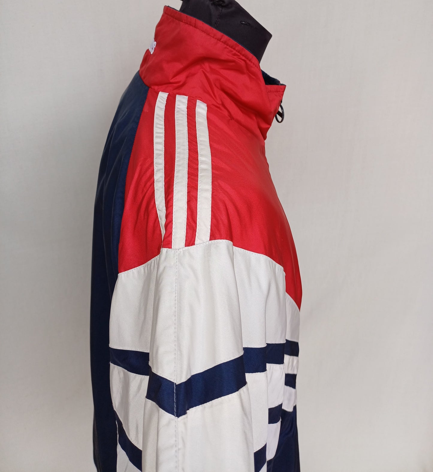 Vintage 90s Adidas Nylon Zip Track Top Jacket Mens M