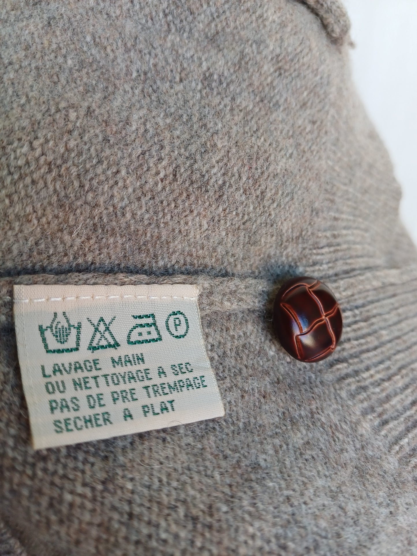 Vintage Marion Roth Pure Lambswool Button Cardigan Sweater Mens XL