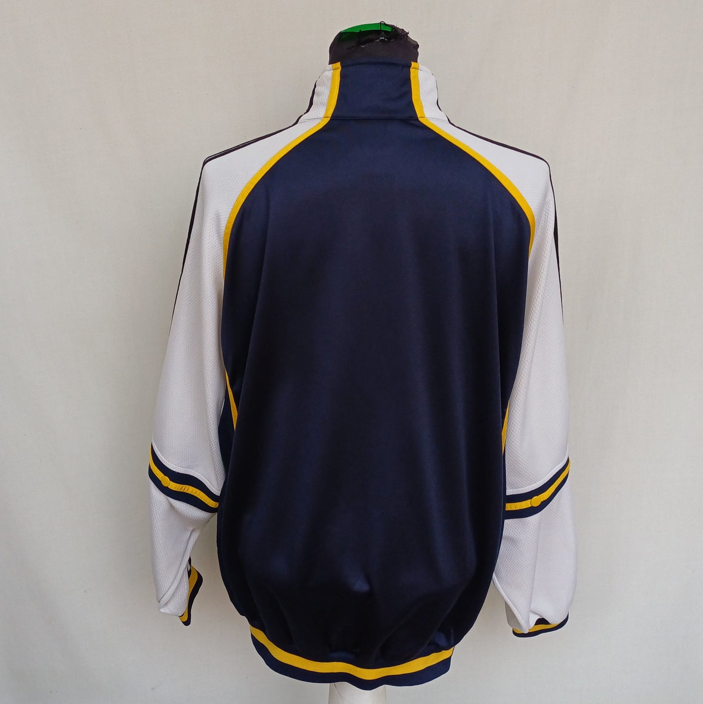 Vintage 90s Adidas Removable Sleeve Track Top Jacket Striped Mens L/XL