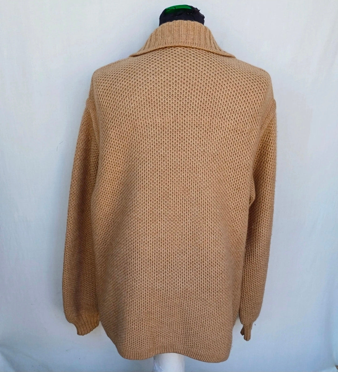Vintage Richard Paris Grand Camel Hair/Wool Knit Button Cardigan Mens XL