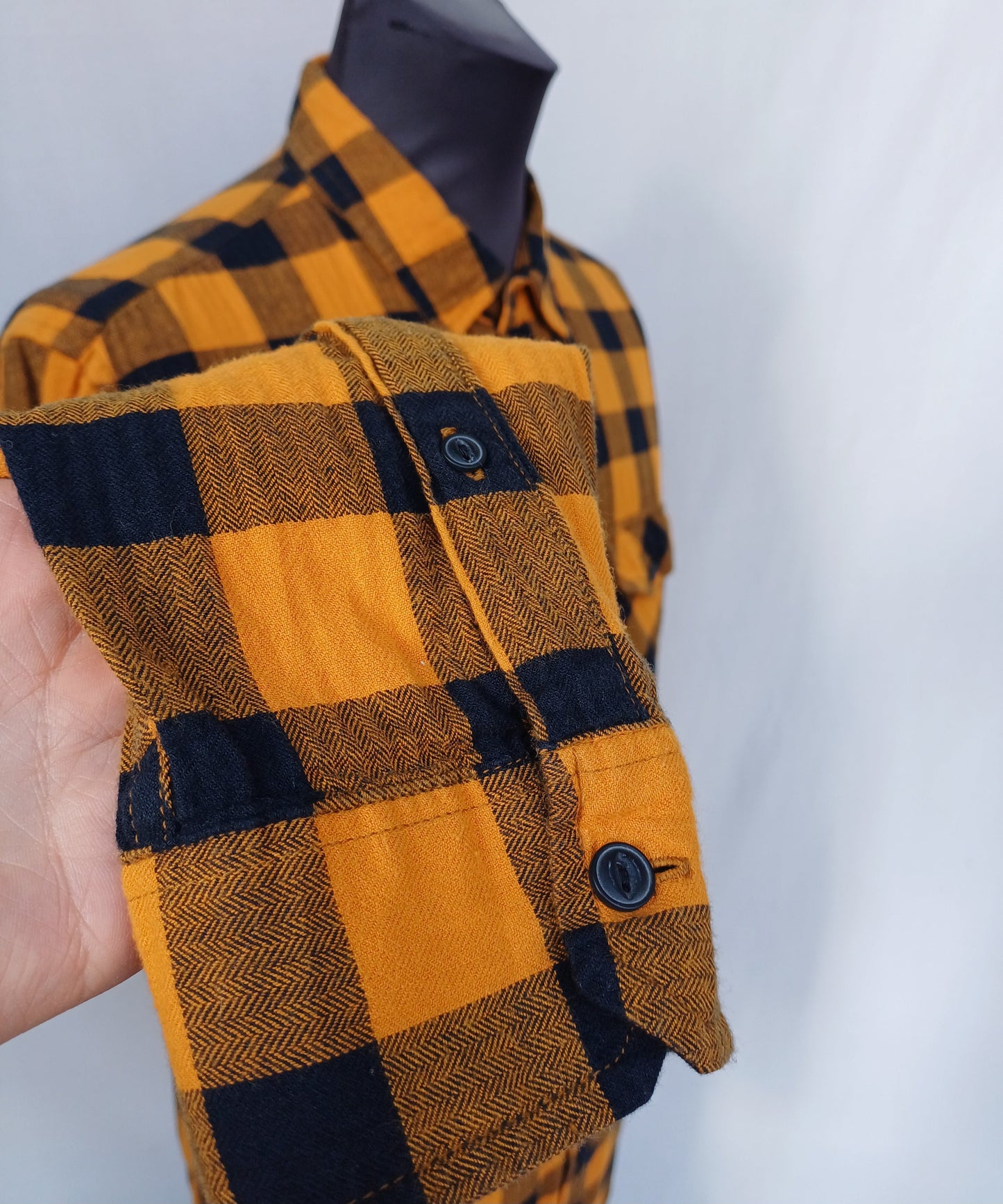 Pull & Bear Buffalo Check Cotton Button Up Shirt Mens M