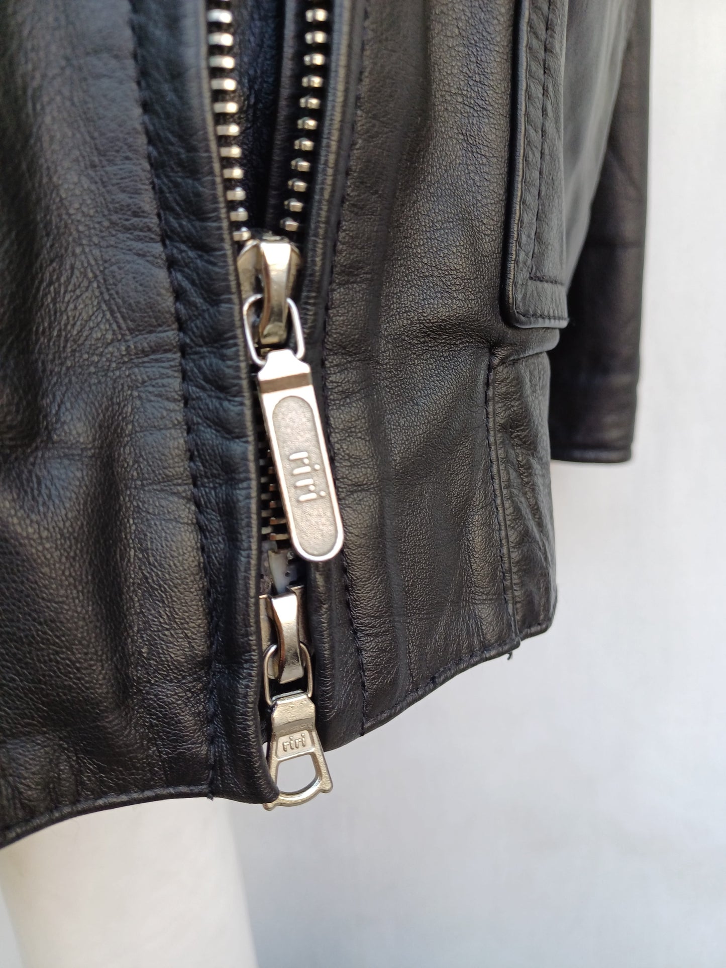 Vintage 1992 German Police Real Leather Jacket With Removable Fleece Lining Mens 2XL