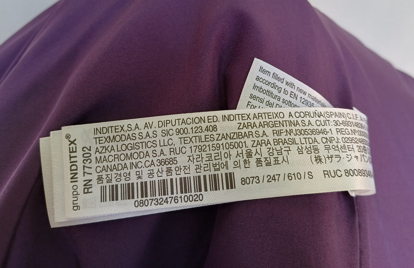 Zara Water Repellent Hooded Down Puffer Coat Jacket Size S