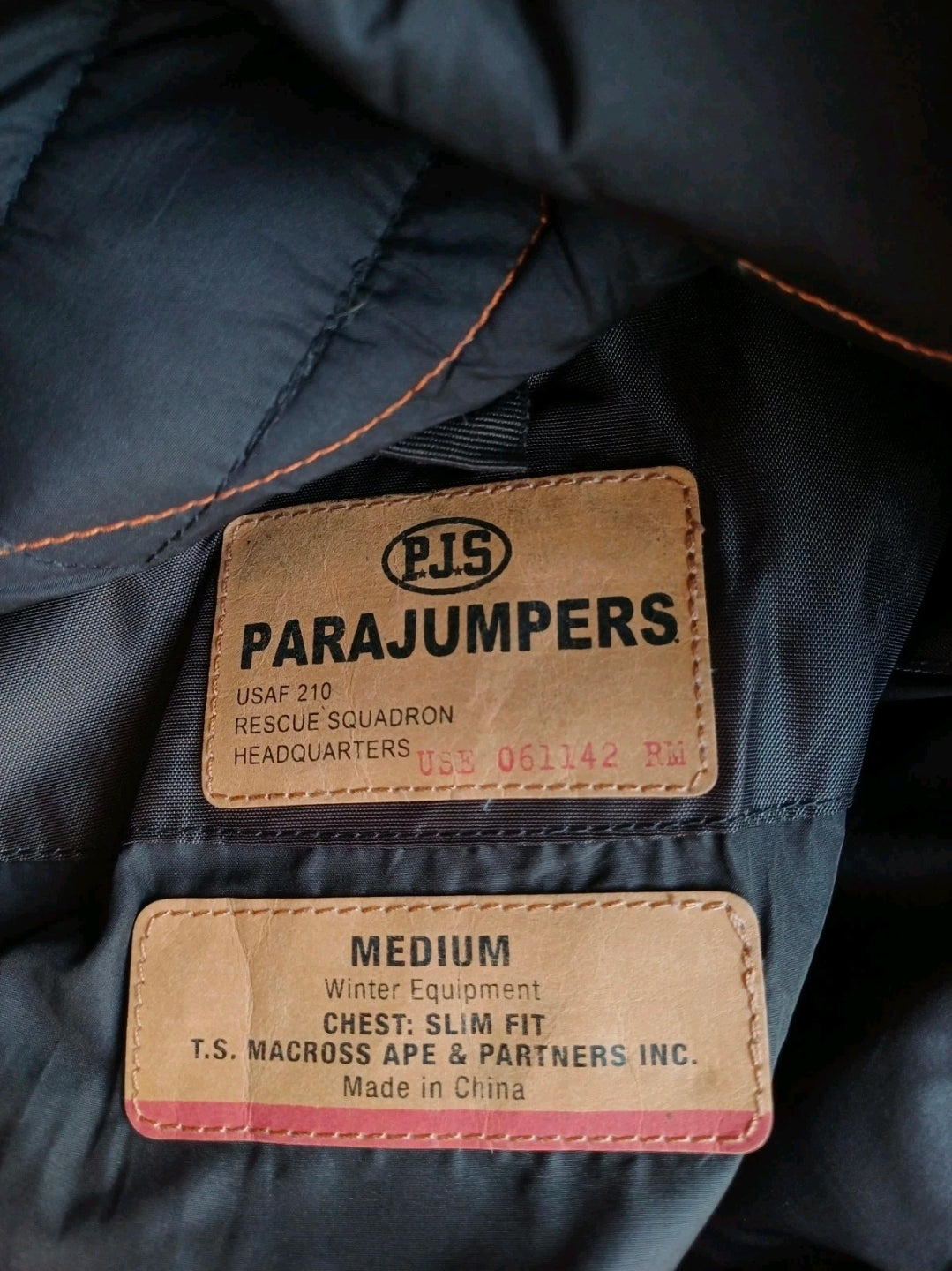 Parajumpers Real Fur Bomber Down Jacket W/Removable Lining Mens M