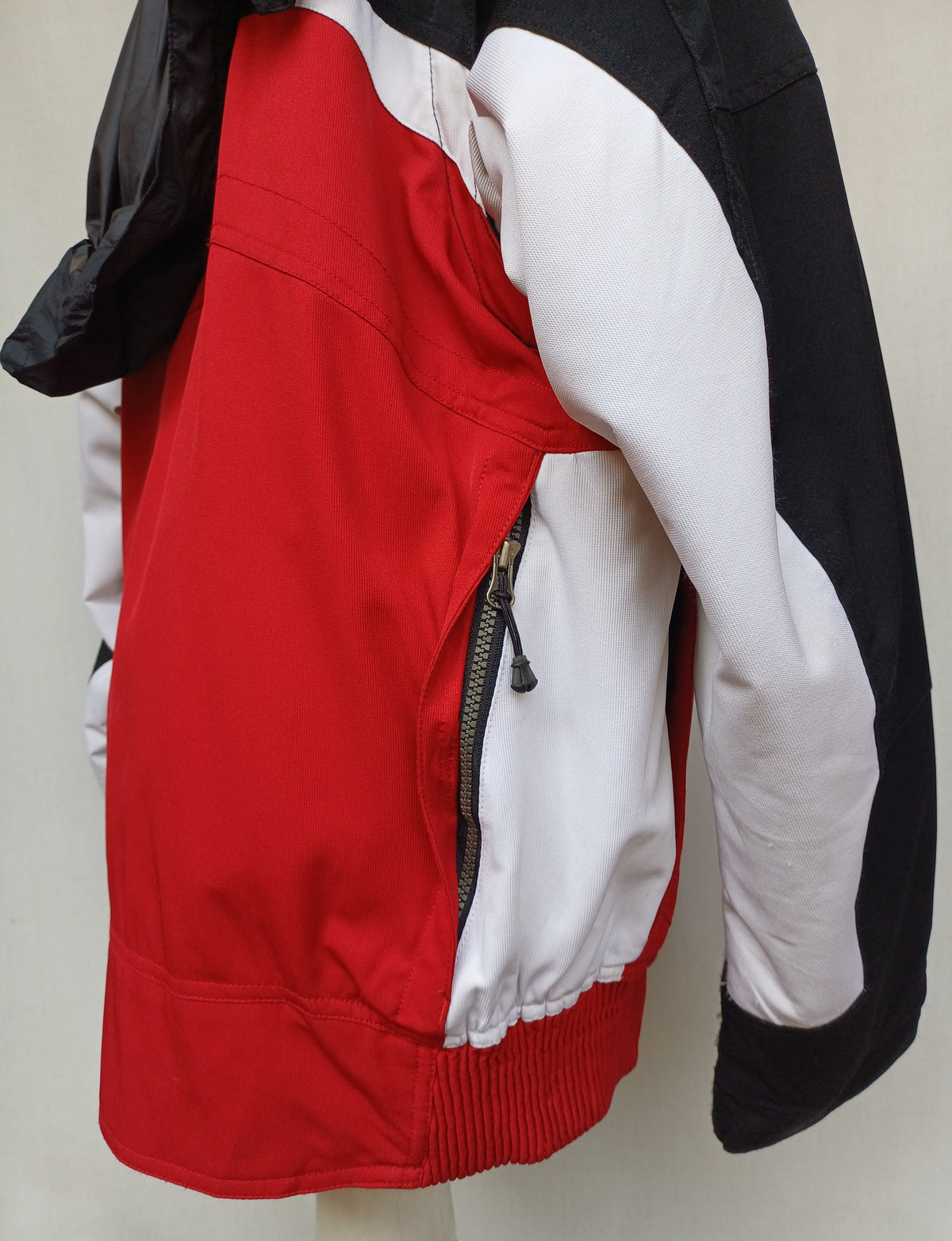 Vintage Spyder Dermizax Full Zip Ski Hooded Jacket W/Removable Sleeves Mens L