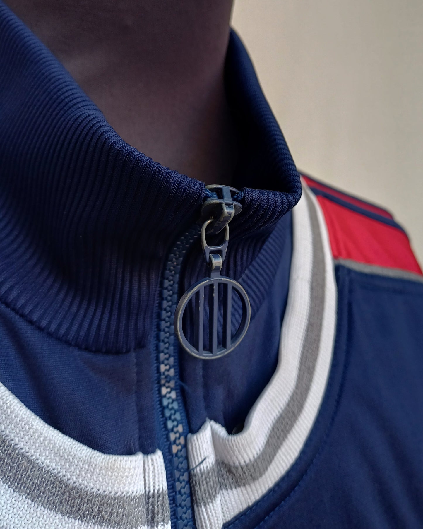 Vintage 90s Adidas Big Logo Zip Track Top Jacket Mens L