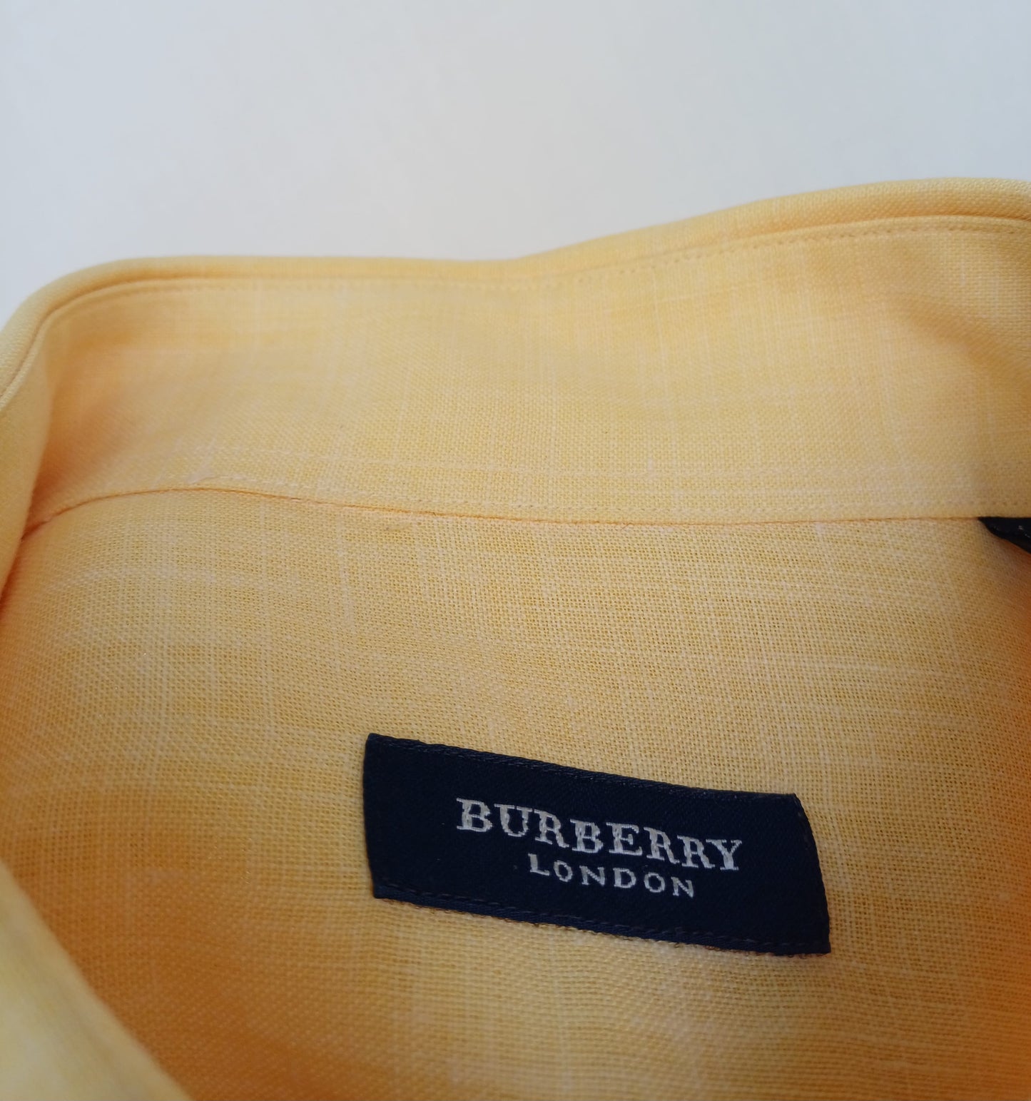 Burberry London Linen/Polyester Button-Up Shirt Mens L