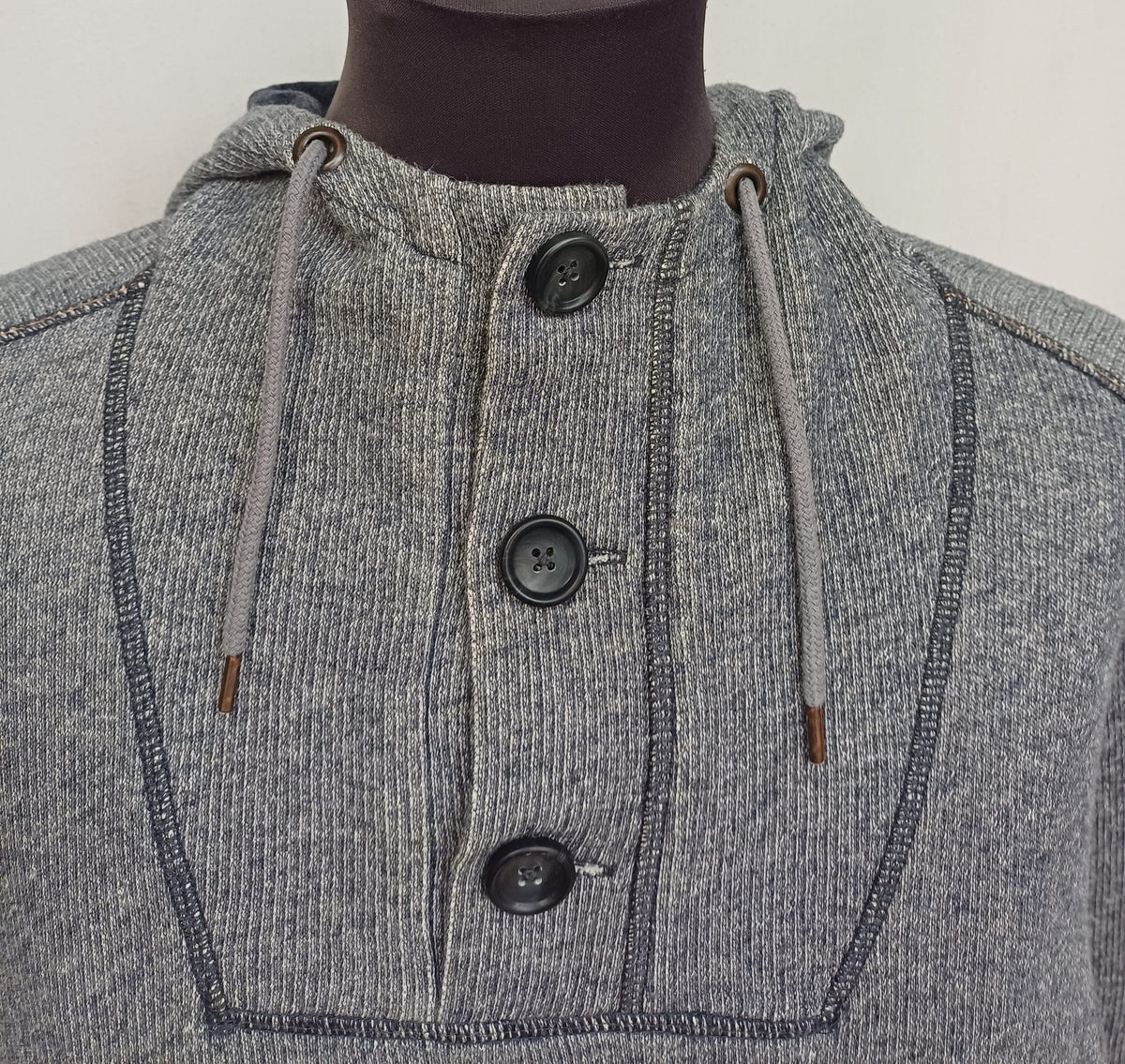 Hugo Boss Button Hooded Pullover Sweater Mens M