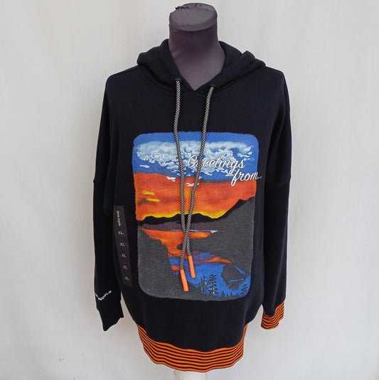 Palm Angels Greetings From All Over Pullover Hoodie Mens M Oversized