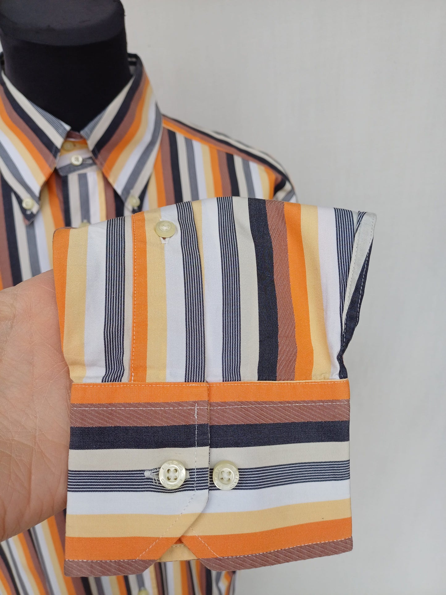 Etro Milano Striped Button-Down Shirt Size 43/Mens XL