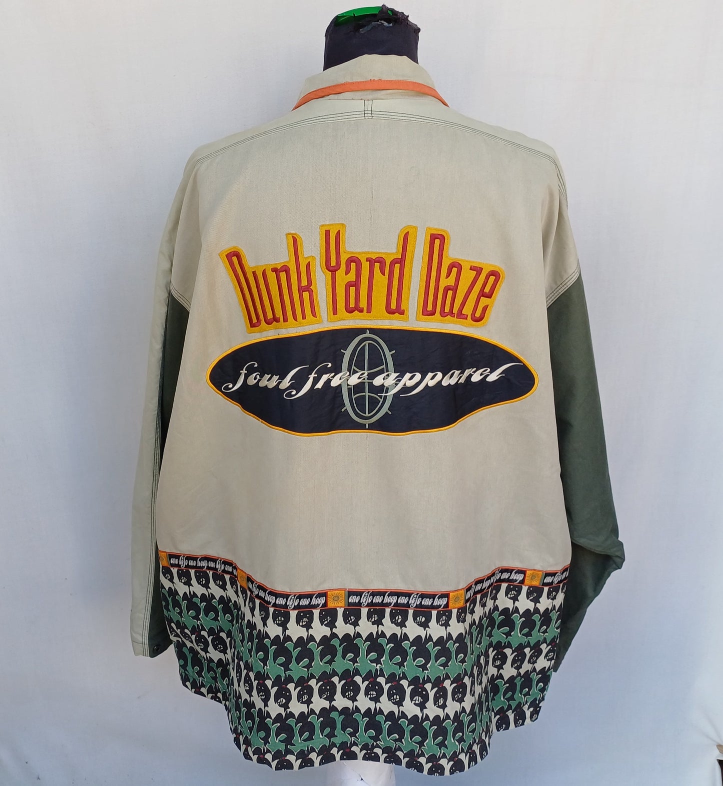 Vintage 90s Nike Dunk Yard Daze Zip Cotton Jacket Mens XL