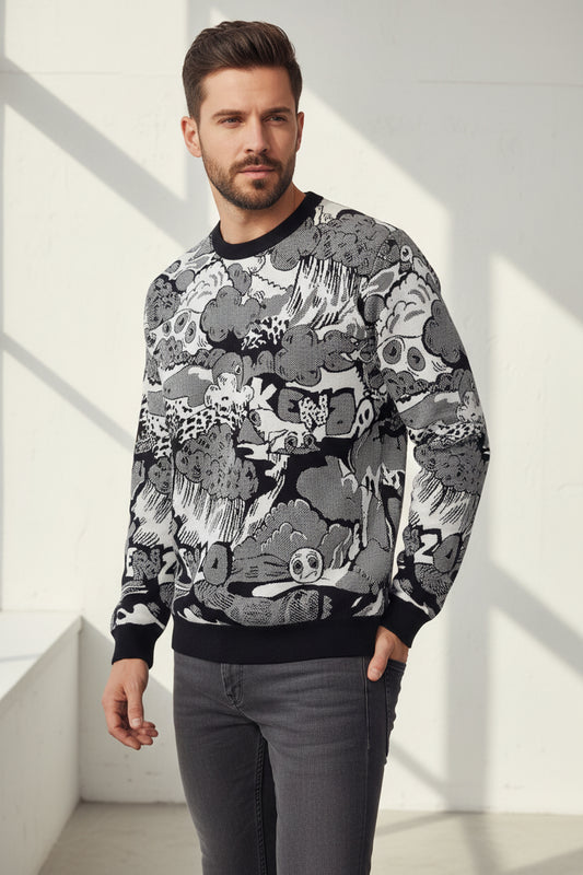 Kenzo Crew Neck Graphic Cotton Pullover Sweatshirt Mens L