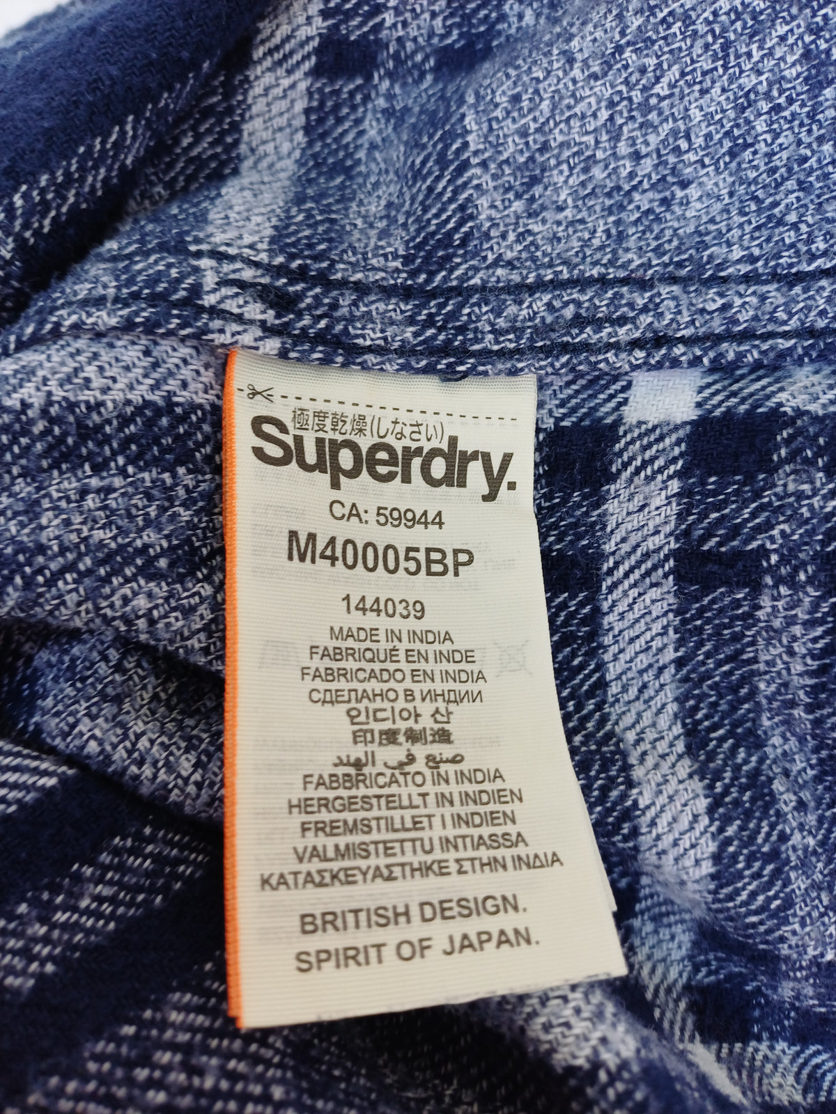 Superdry Lumberjack Fit Plaid Button-Up Flannel Shirt Mens M