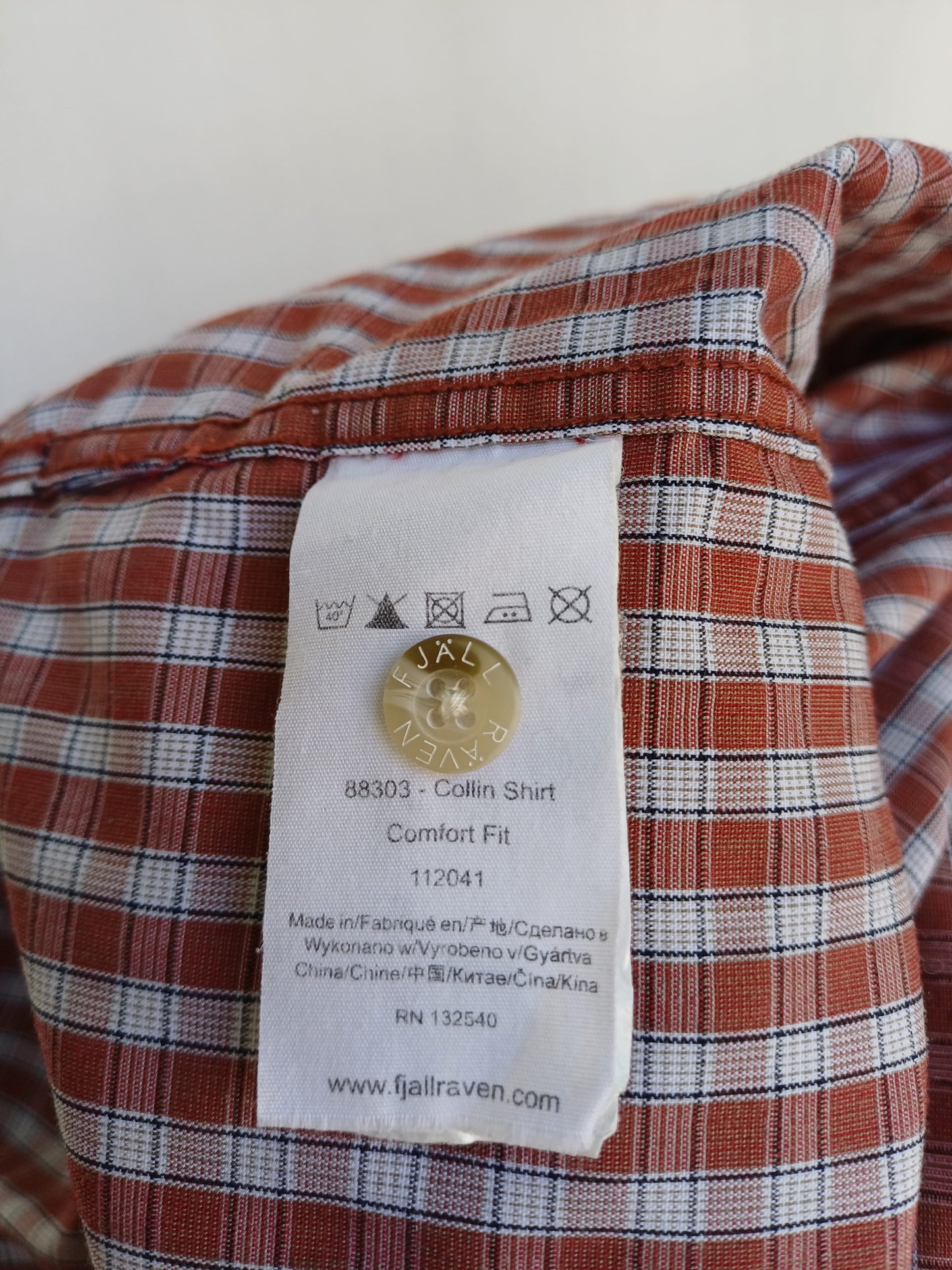 Fjallraven Outdoor Comfort Fit Collin Check Button-Up Shirt Mens XL