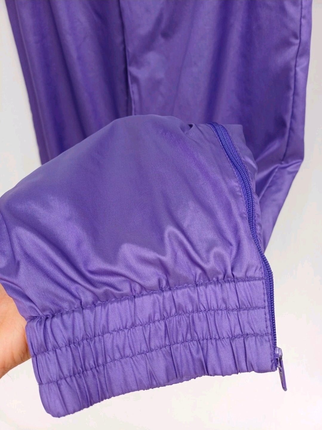 Vintage Adidas Shiny Nylon Zip Track Pants Trousers Size 4/Mens M