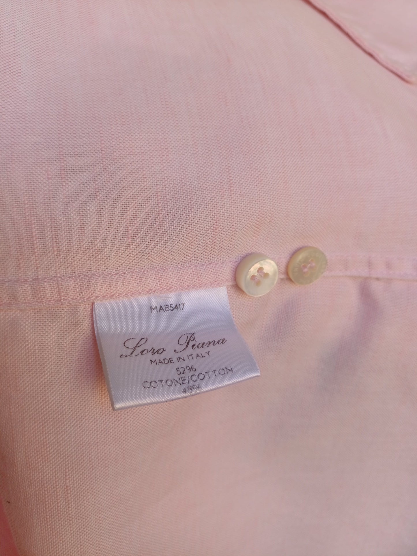 Loro Piana Cotton/Flax Button Up Shirt Mens M