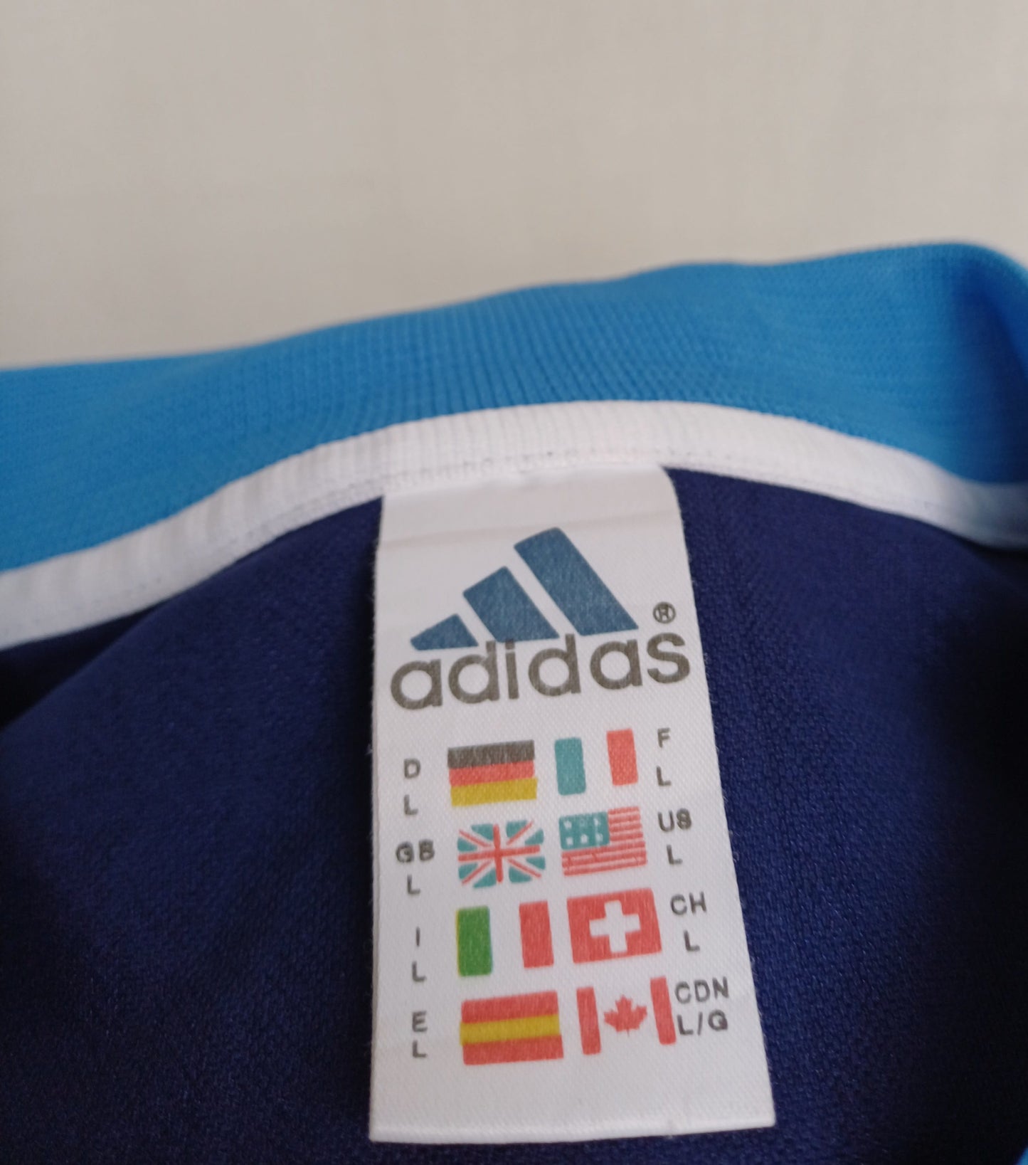 Vintage 90s Adidas Big Logo Striped Training T-Shirt Mens L