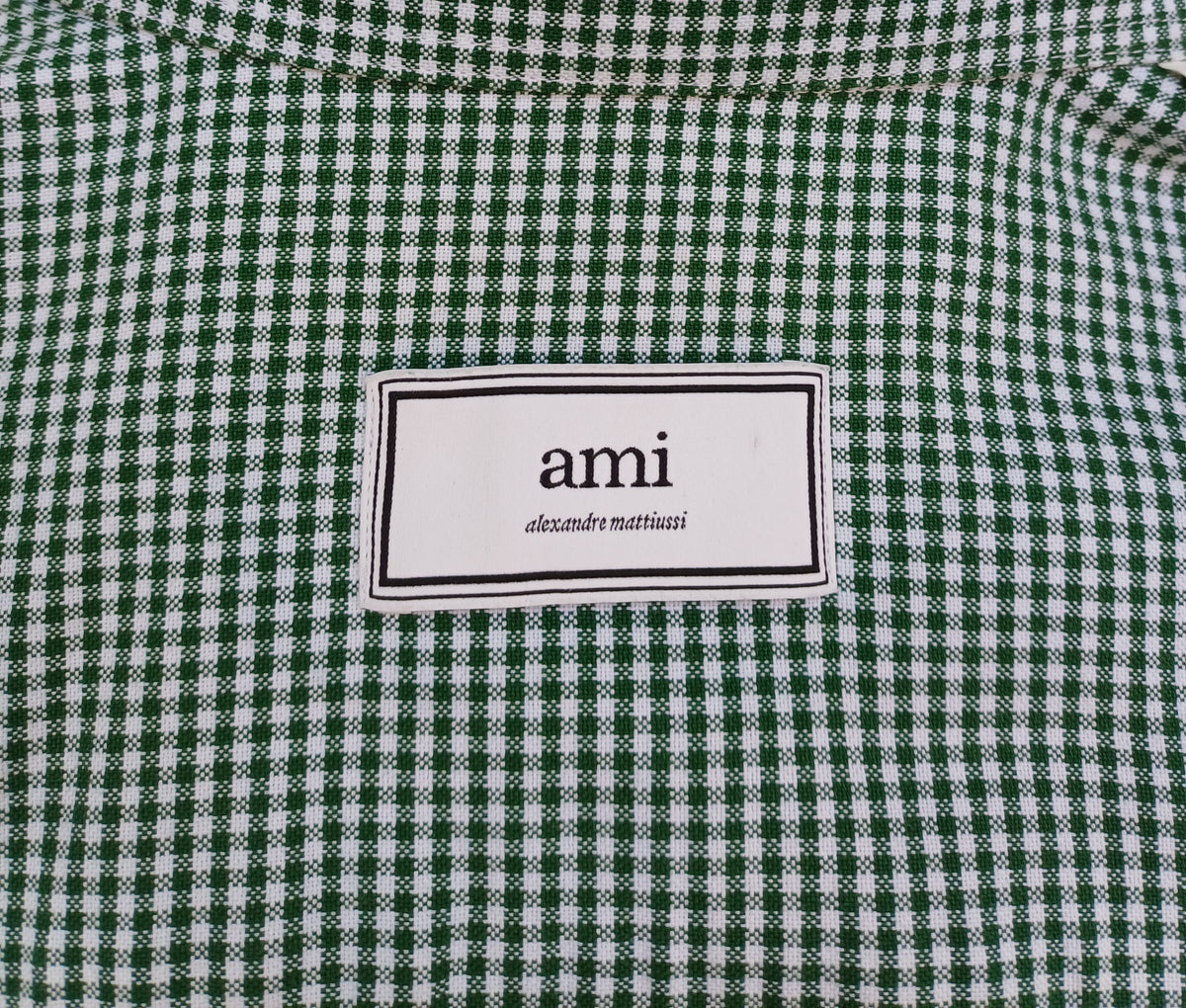 AMI Paris Gingham Cotton Plaid Button Shirt Size 40/Mens M