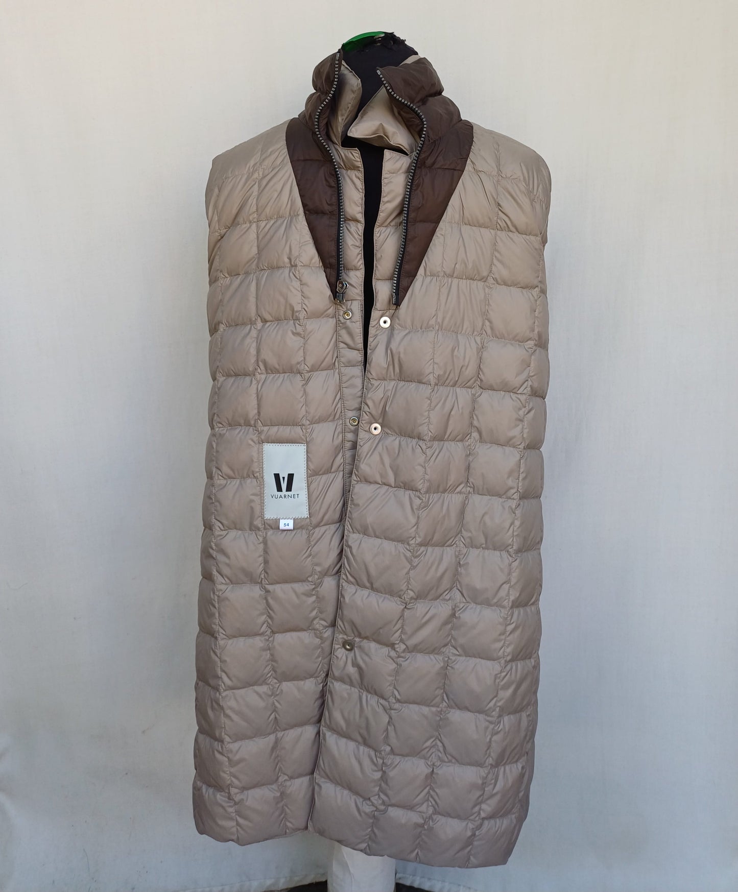 Vuarnet Mens Zip/Snap Puffer Feather Long coat Size 54