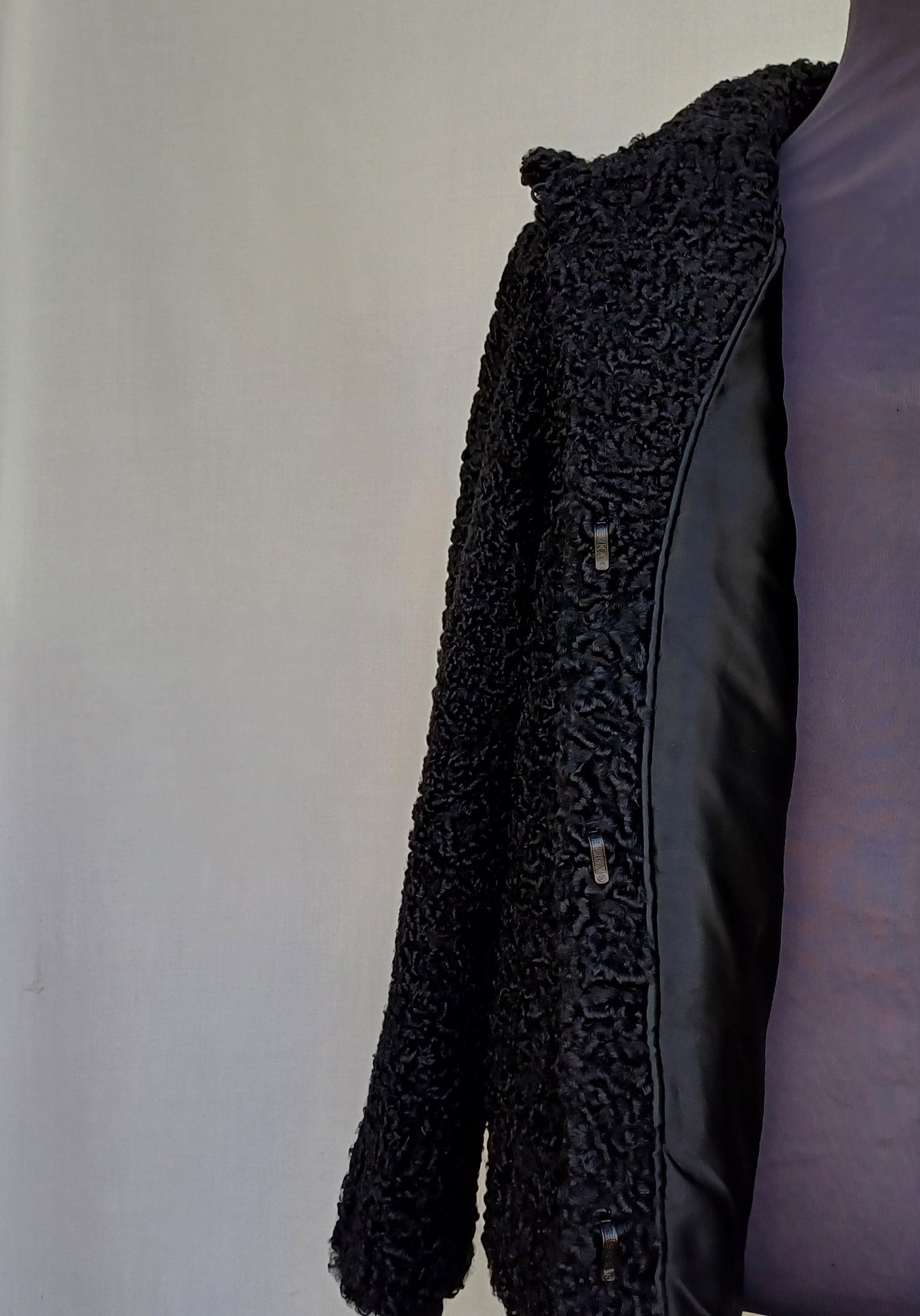 Vintage Bukhara Karakul USSR Womens Real Persian Fur Jacket Size L