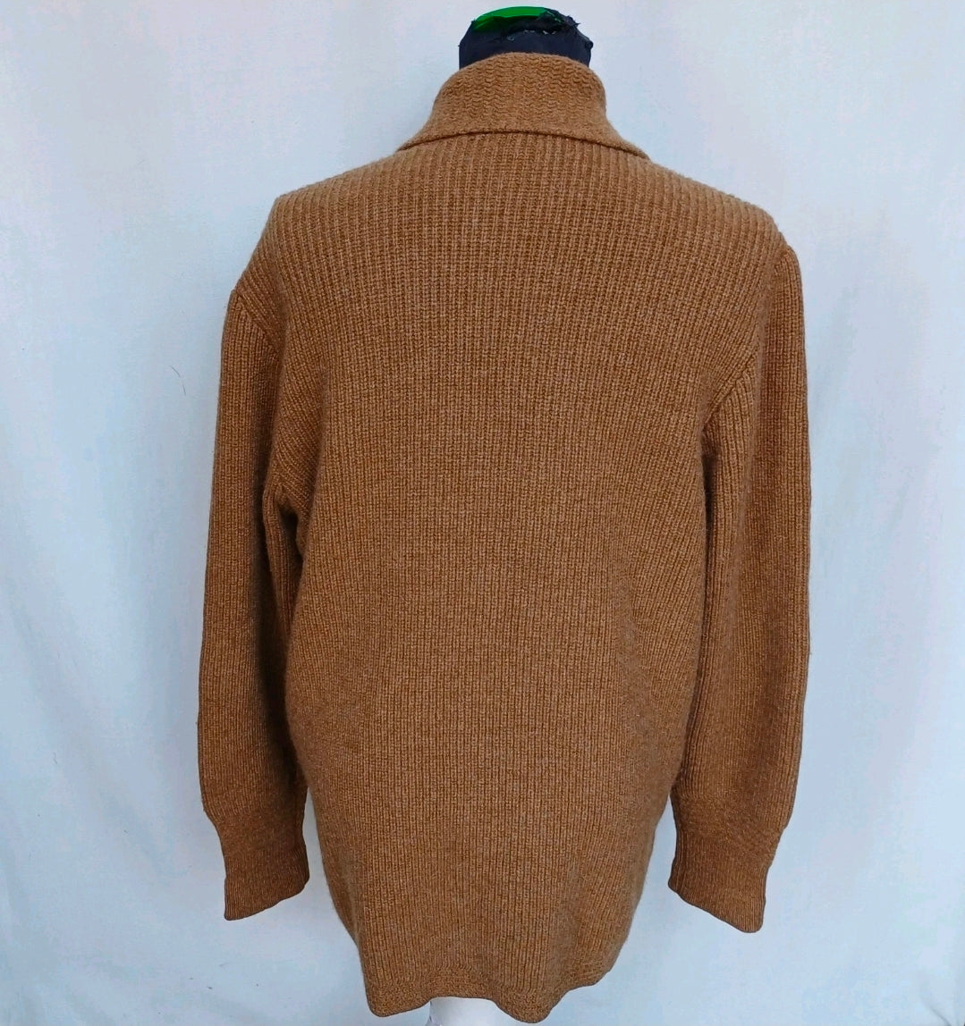 William Lockie Steppin Out Lambswool Knit Cardigan Sweater Mens XL