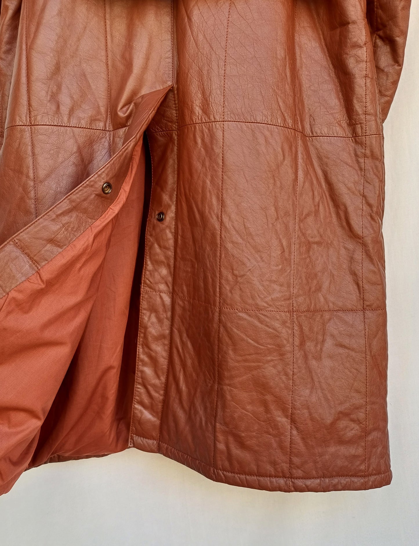 Angelo Litrico Cowhide Leather Long Coat Mens EU 54