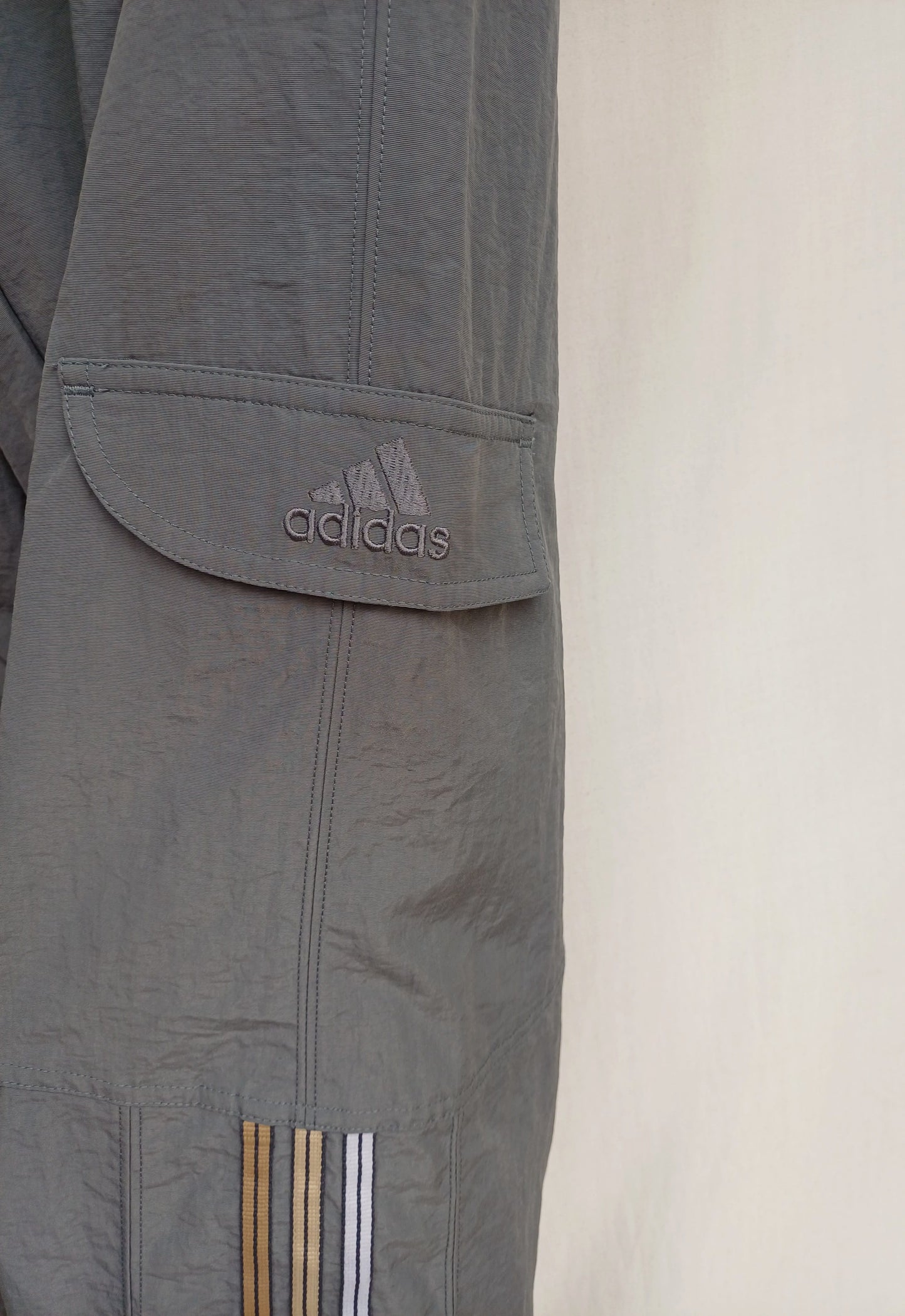 New With Tags 90s Adidas Nylon Track Pants Trousers Mens L