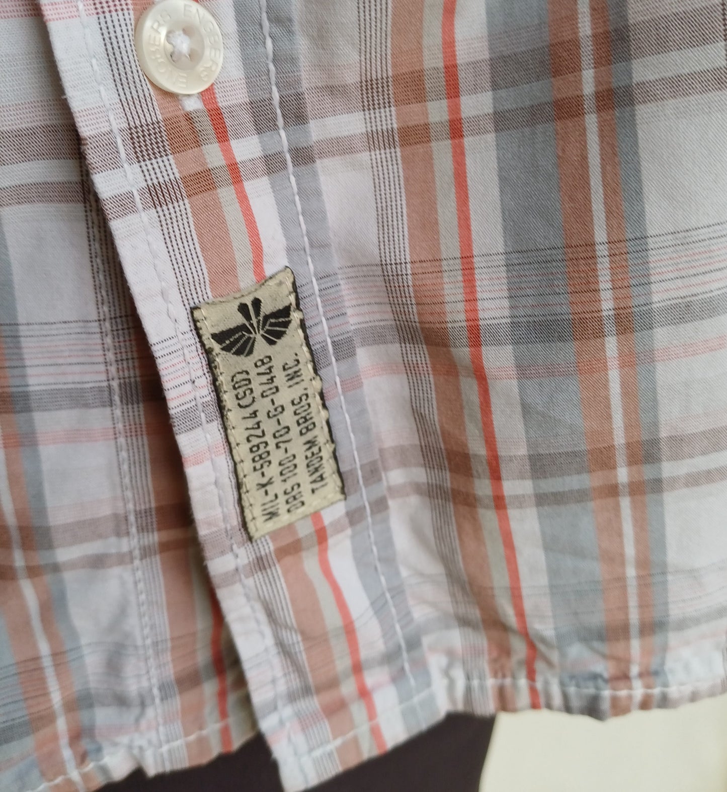 Lot Of 3 Engbers 100% Cotton Button-Up Check Shirt Size 43-44/Mens XL Oversized