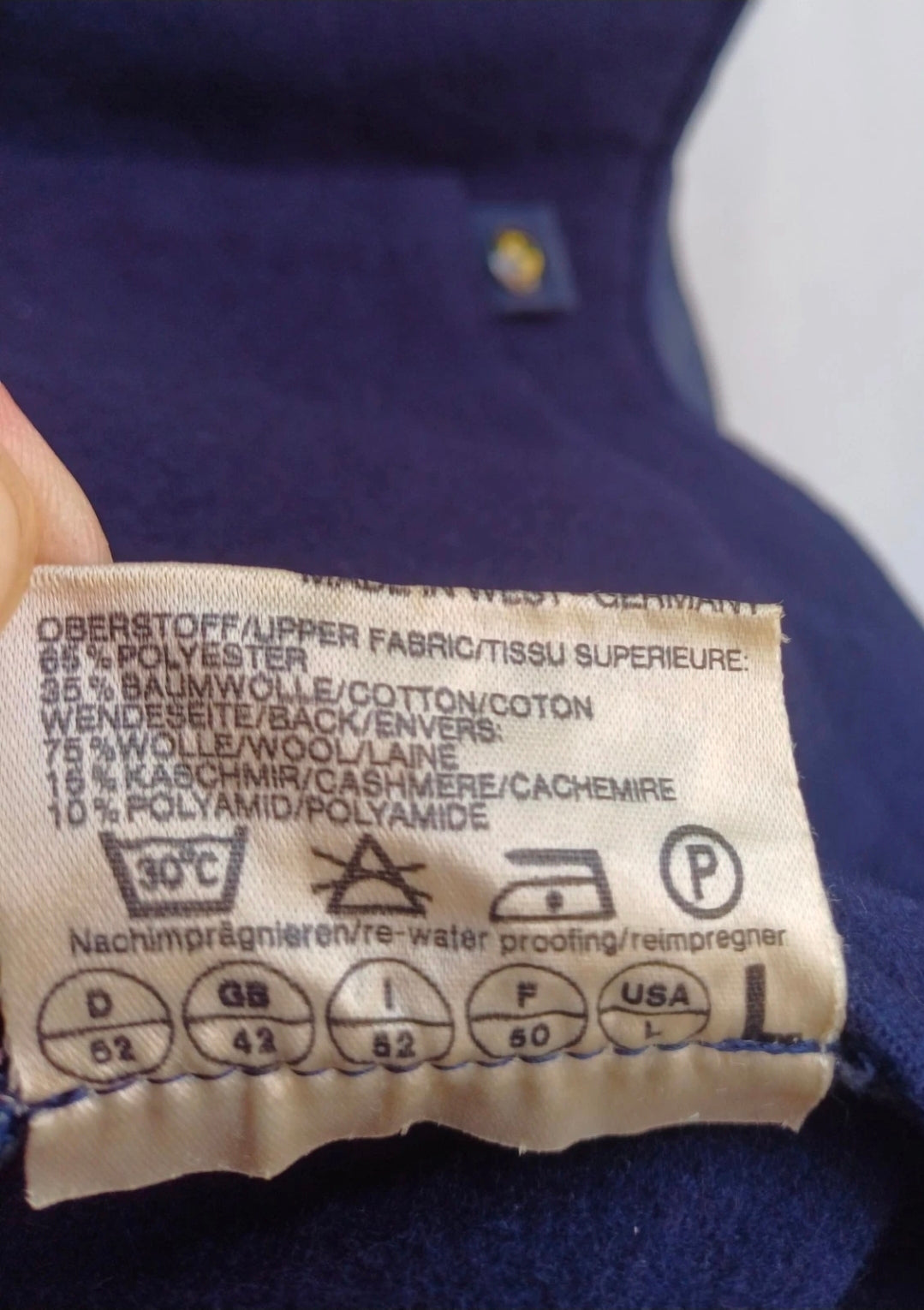 Vinatge 80s BMW M Style Head Reversible Wool/Cashmere Jacket Size 52/Mens L