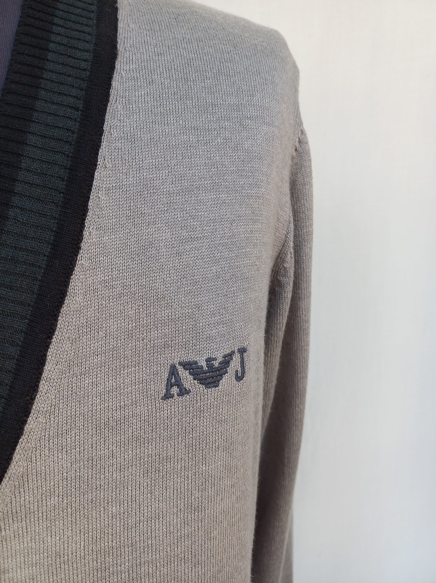 Armani Jeans 100% Cotton Button Cardigan Mens S