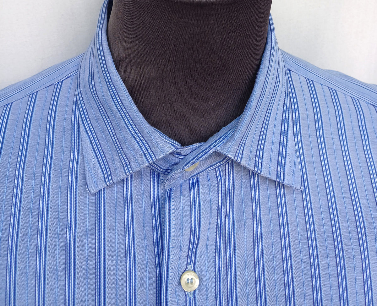 Etro Milano Slim Fit Striped Button-Up Shirt Size 42/Mens L