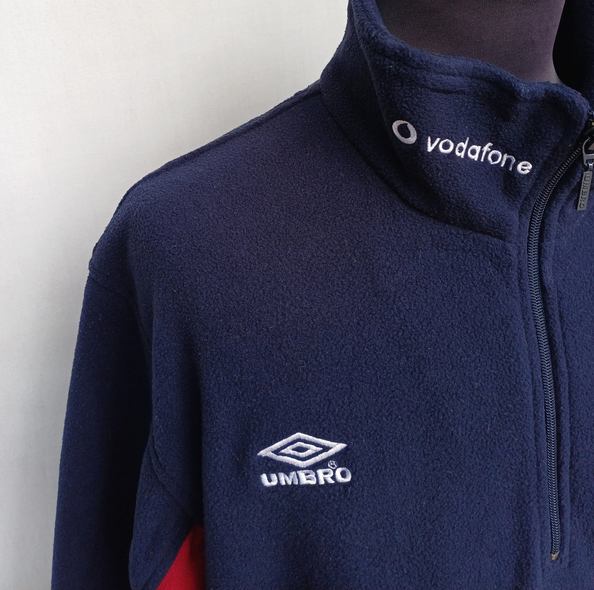 Vintage 2000/01 Manchester United Umbro Fleece Zip Pullover Mens XL