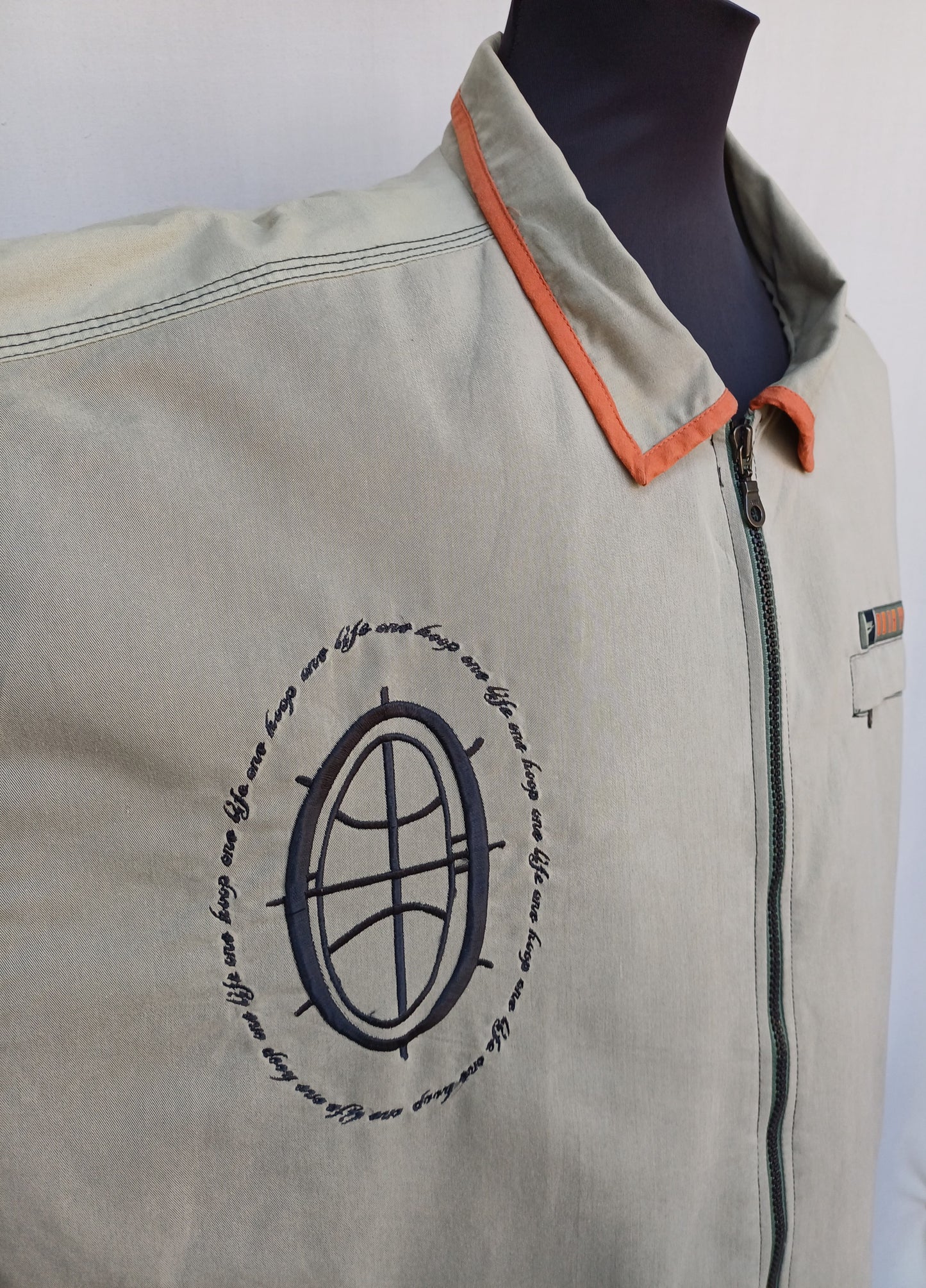 Vintage 90s Nike Dunk Yard Daze Zip Cotton Jacket Mens XL