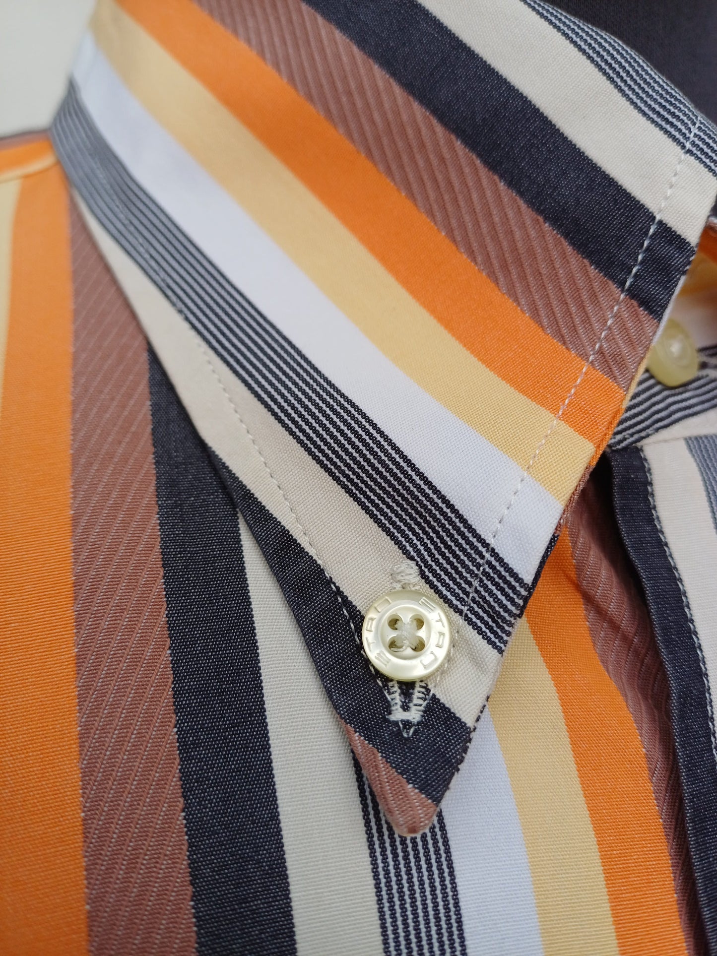 Etro Milano Striped Button-Down Shirt Size 43/Mens XL