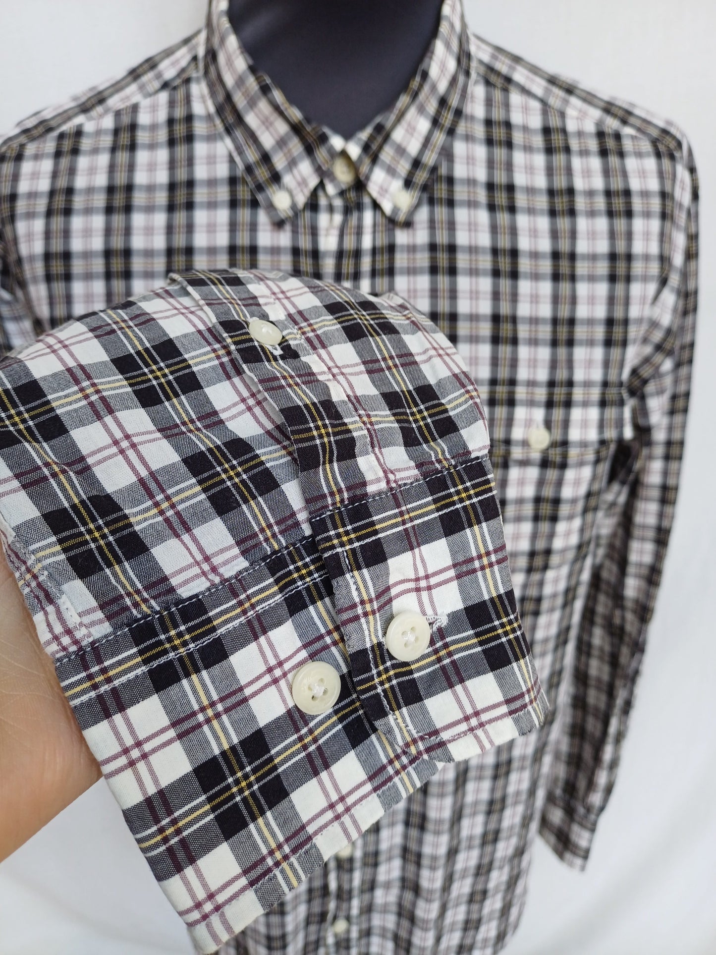 Dr. Martens 100% Cotton Plaid Button-Down Shirt Mens XL