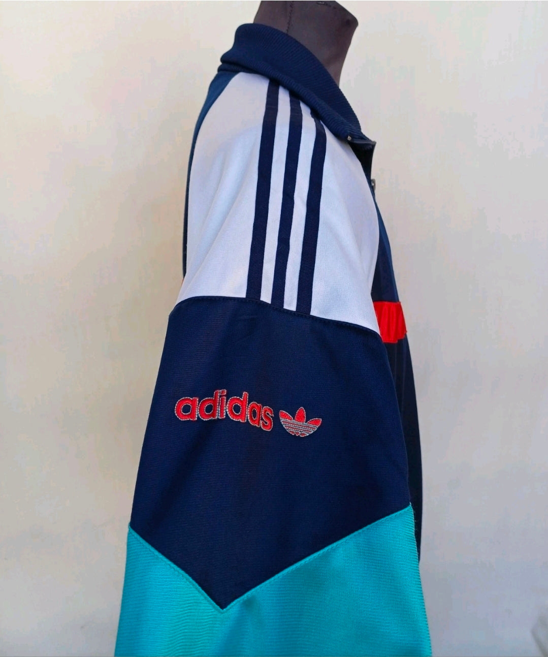 Vintage 90s Adidas Trefoil Logo Zip Track Top Jacket Mens M