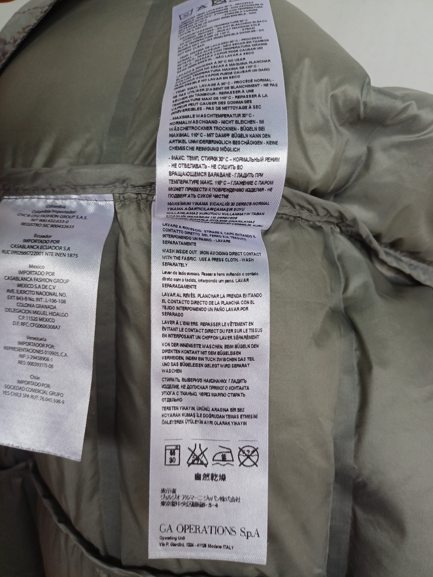 Armani Exchange Womens Zip Quilted Puffer Down Long Jacket Size XS