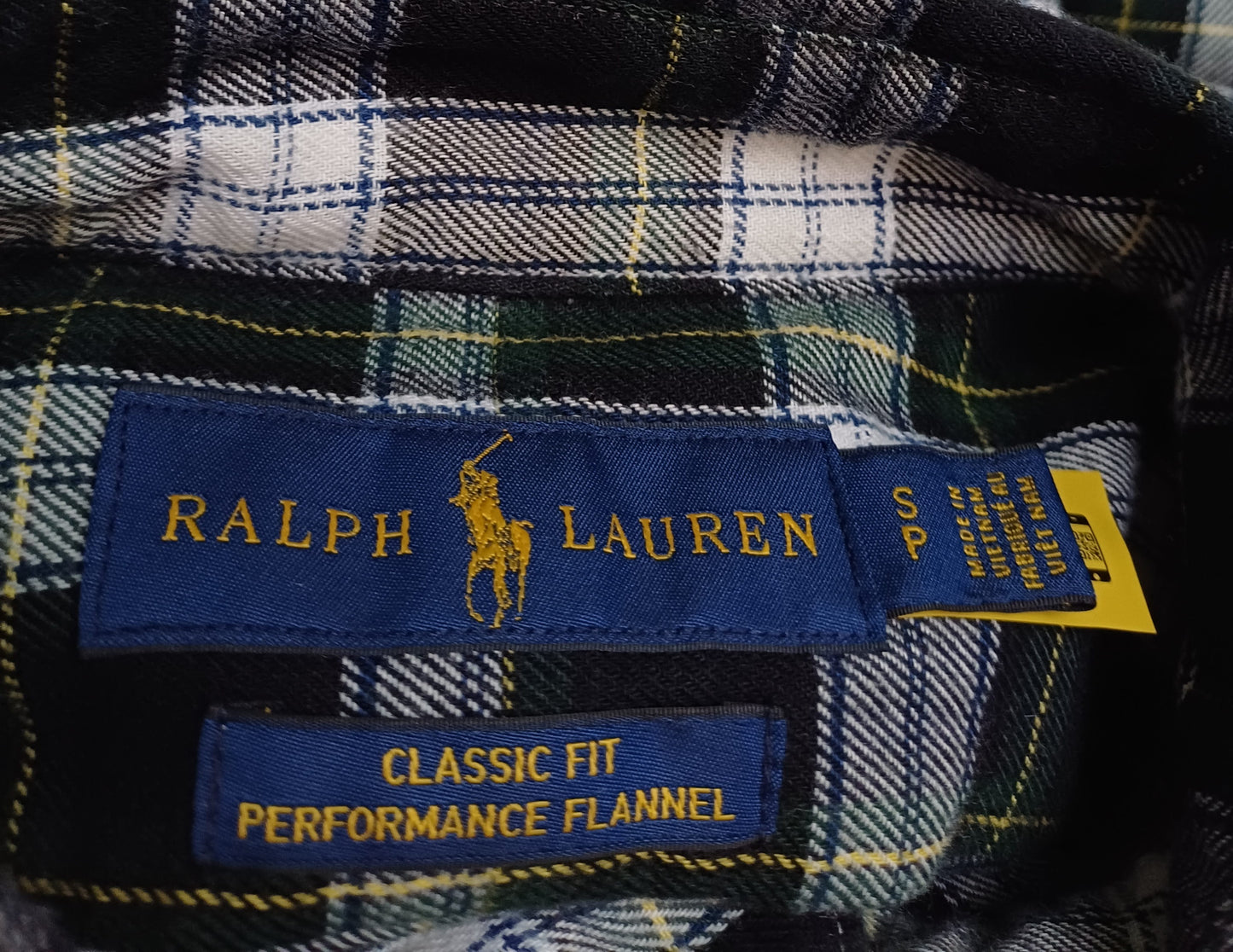 Ralph Lauren Classic Fit Performance Flannel Plaid Button Down shirt Mens S