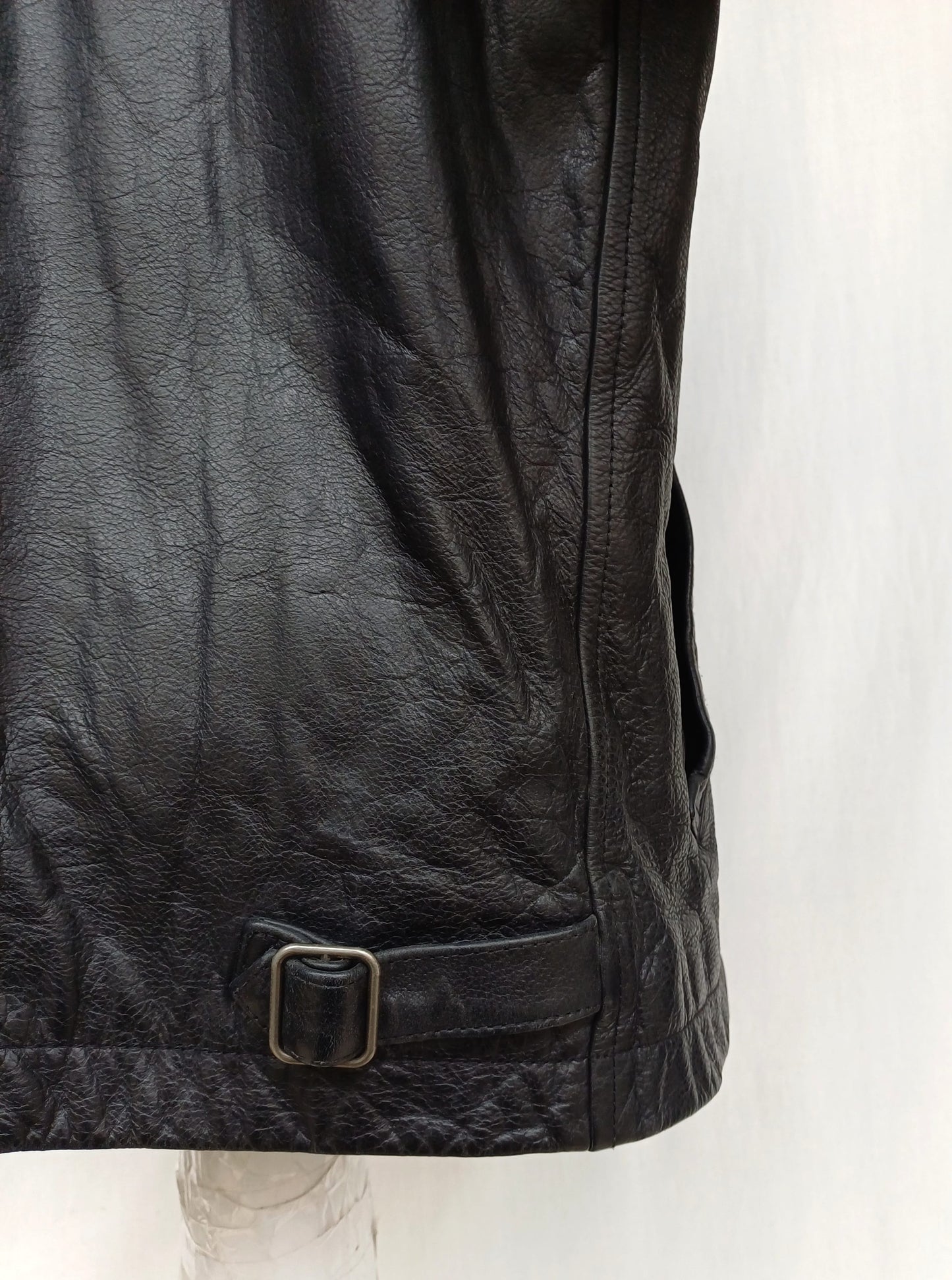 Vintage GAP Padded Quilted Lining Leather Jacket Mens L