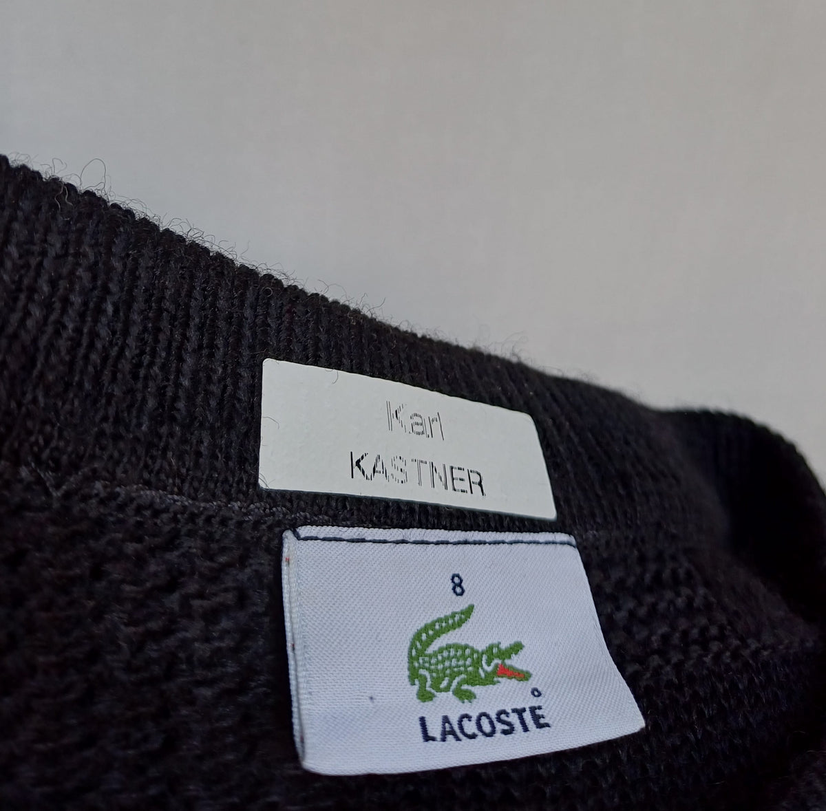 Lacoste Wool/Acrylic Crew Neck Pullover Knit Sweater Size 8/Mens 3XL