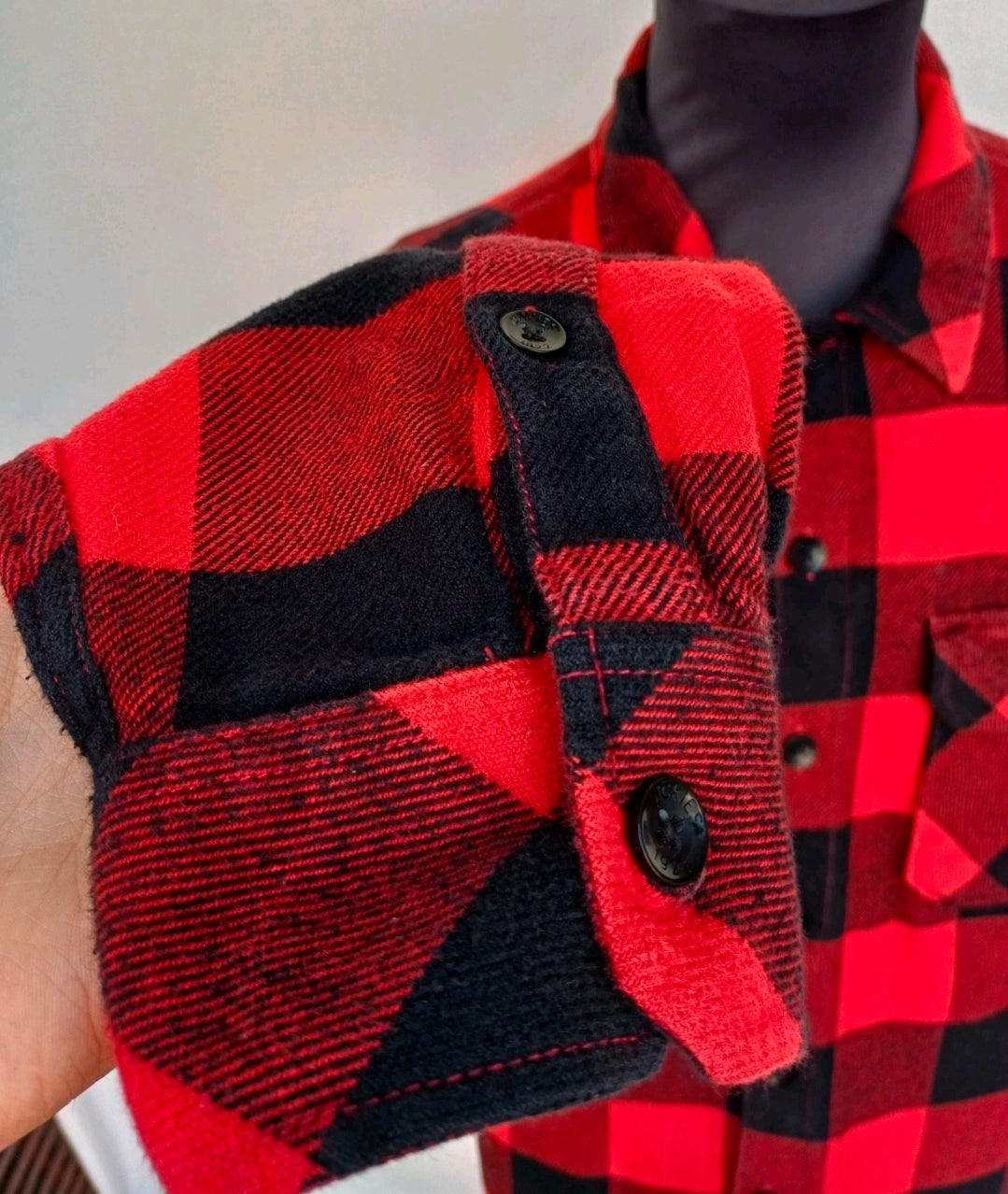 Dickies Plaid Cotton Button Up Flannel Shirt Mens M