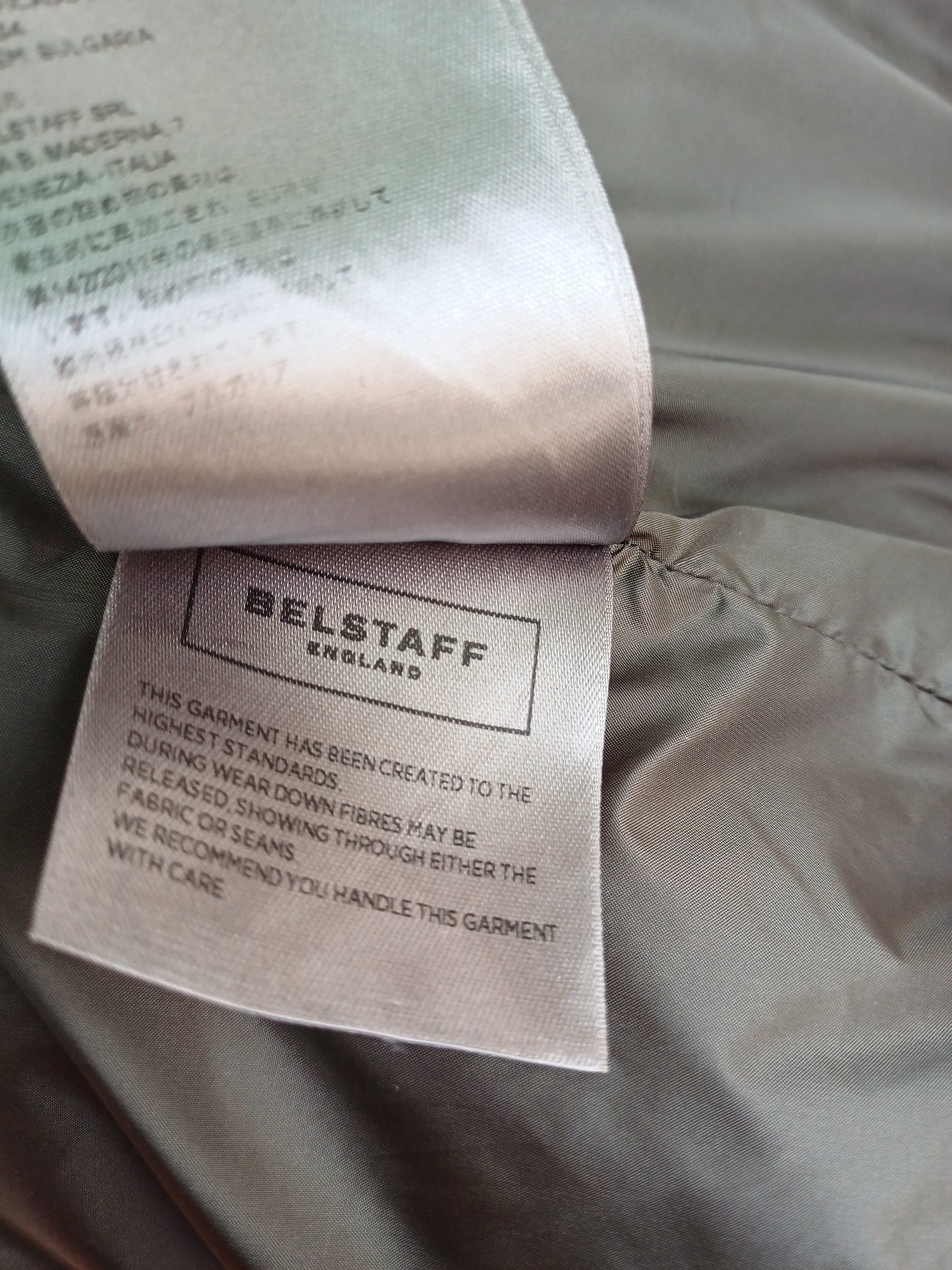 Belstaff Halewood Mens Quilted Down Jacket Size EU 48