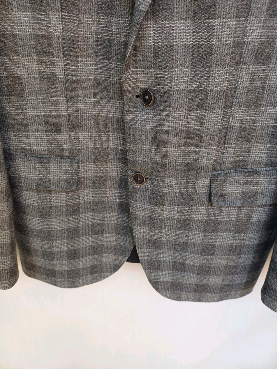 New Without Tags Hugo Boss "The Smith5" Wool Check Mens Button Blazer Jacket US 42 Long