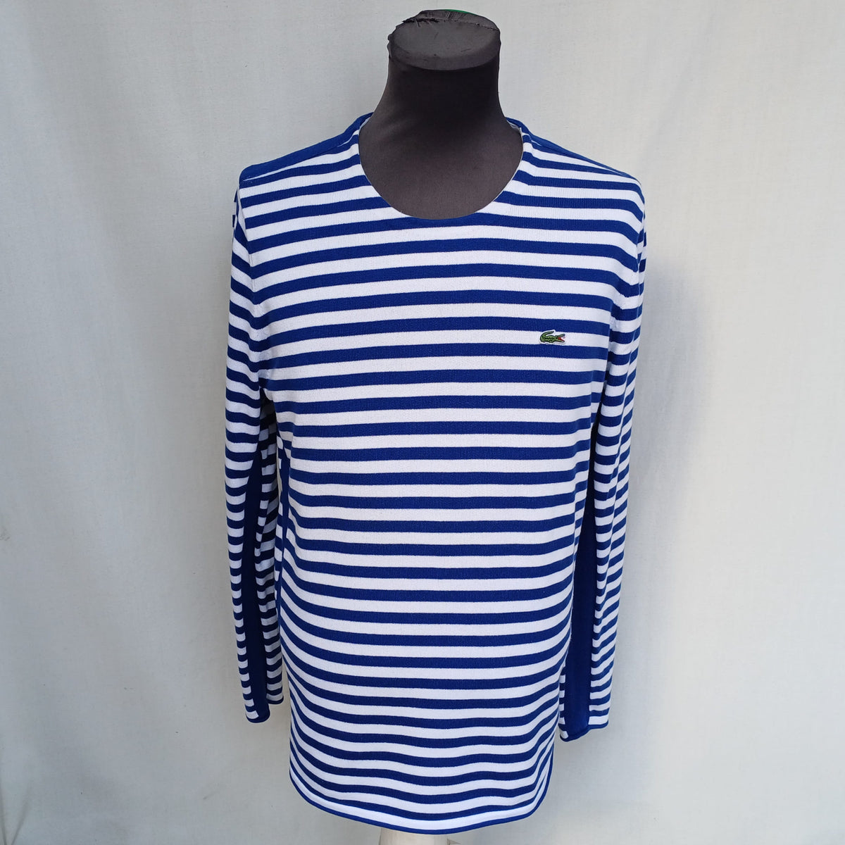 LaCoste Cotton Crew Neck Striped T-Shirt Size 4/Mens M